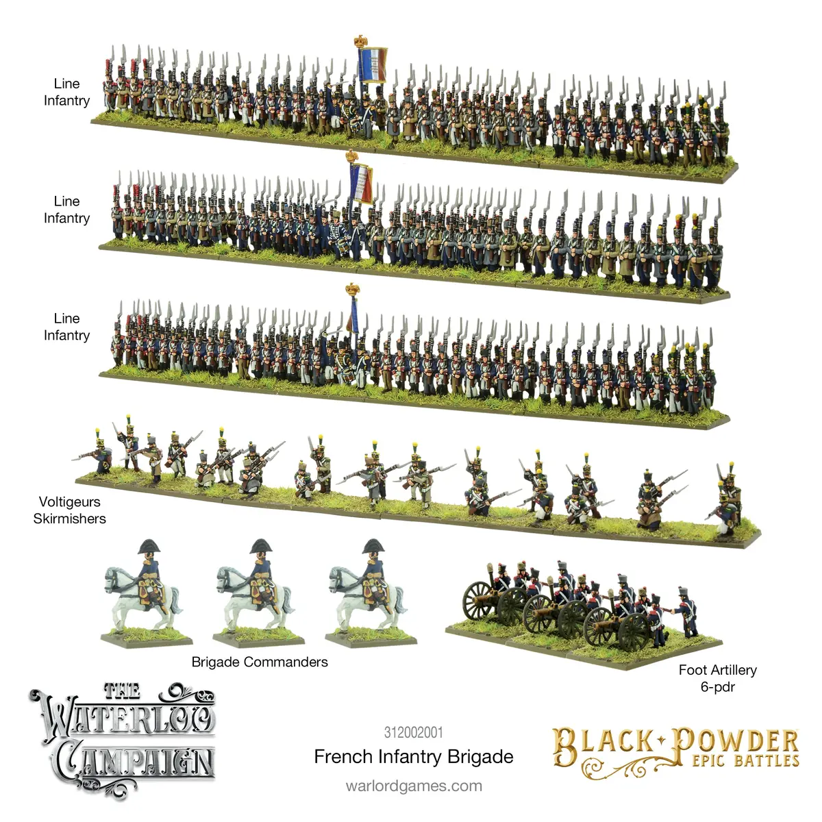 Black Powder Epic Battles: Waterloo - French Infantry Brigade 1