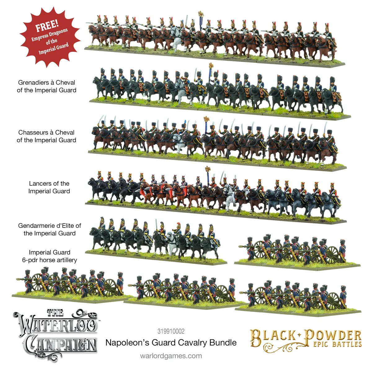 Black Powder Epic Battles: Waterloo - Napoleon's Guard Cavalry Bundle 1