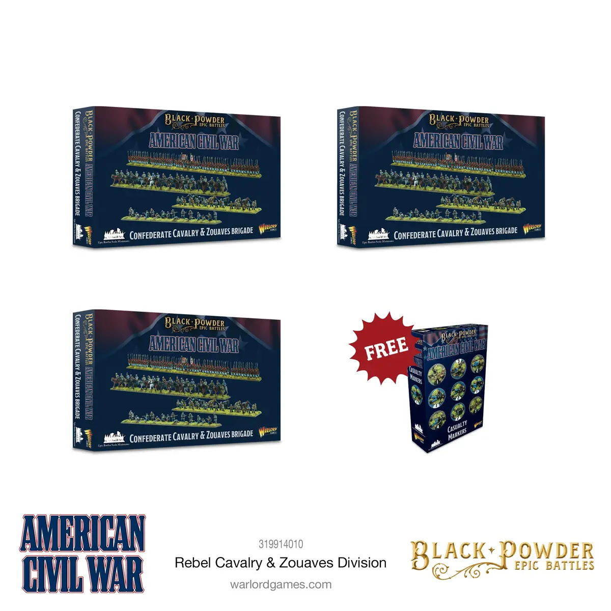 Black Powder Epic Battles - American Civil War Rebel Cavalry & Zouaves Division 2