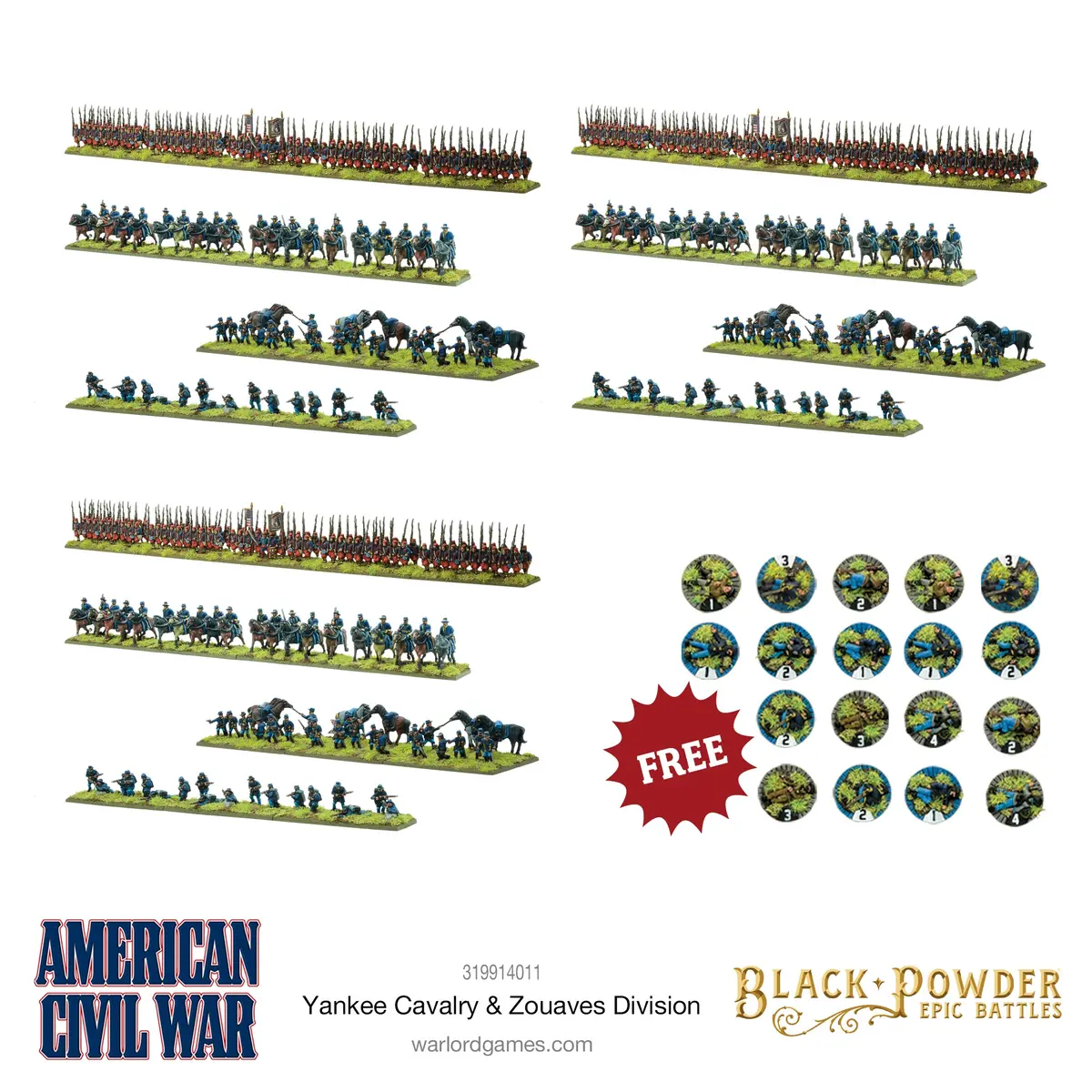 Black Powder Epic Battles - American Civil War Yankee Cavalry & Zouaves Division 1