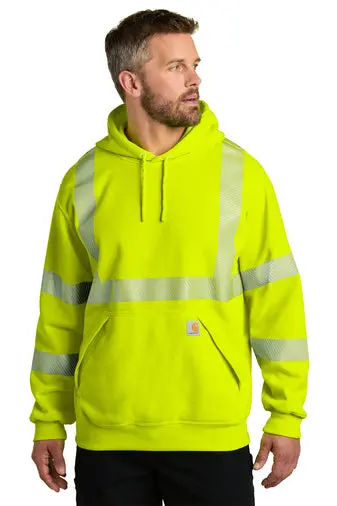 Ansi 107 Class 3 Hooded Sweatshirt - Bright Lime 1