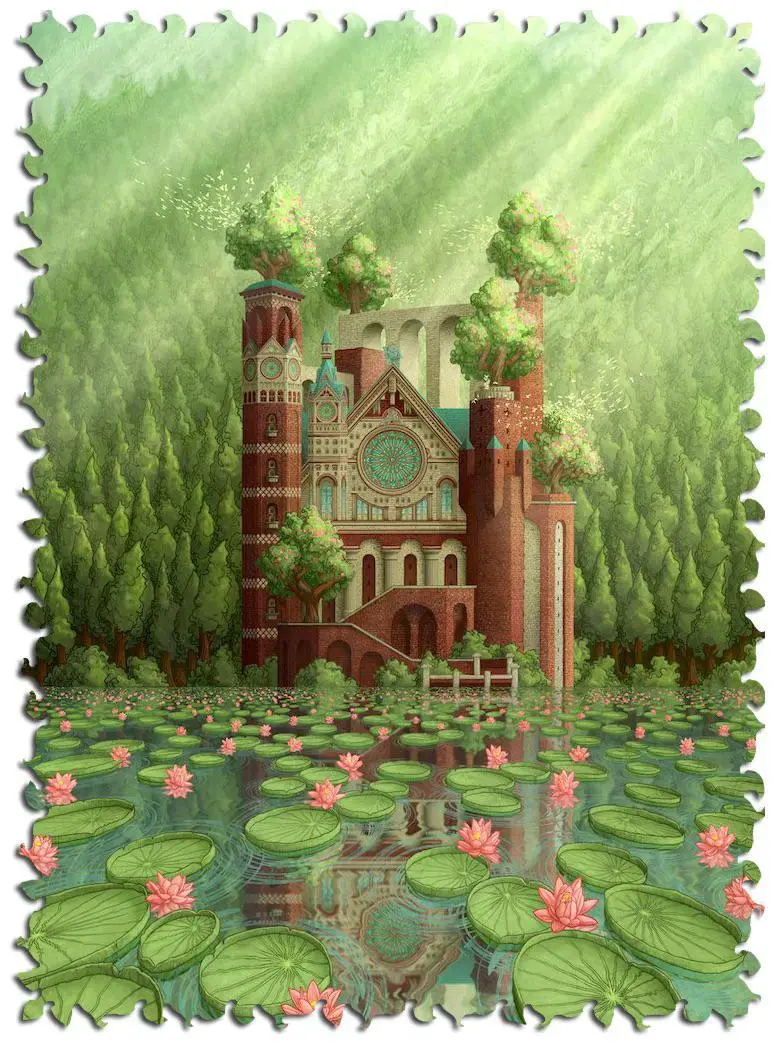 Cathedral Of The Tides Wooden Jigsaw Puzzle 1