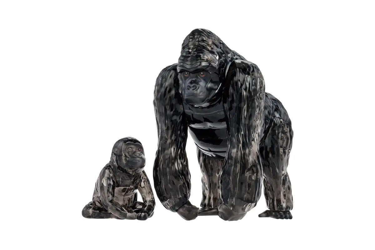 3D Crystal Gorilla And Baby Puzzle: Hard 3D Puzzle (48 Pieces) 1