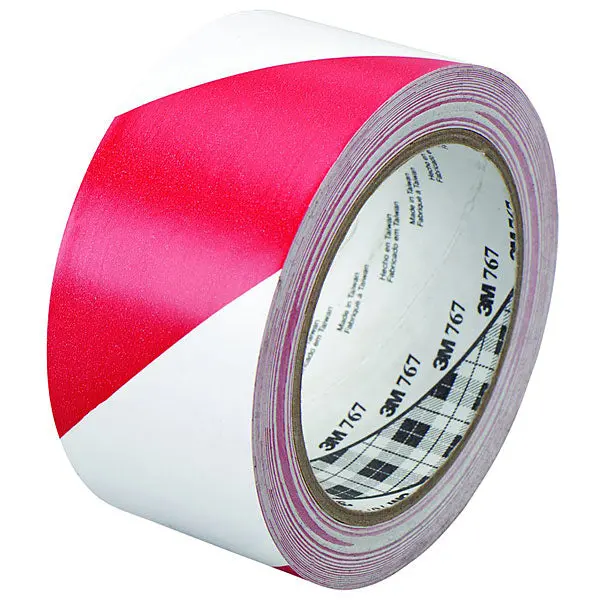 The 3M™ Co. 767 Red And White Safety Stripe Tape 1