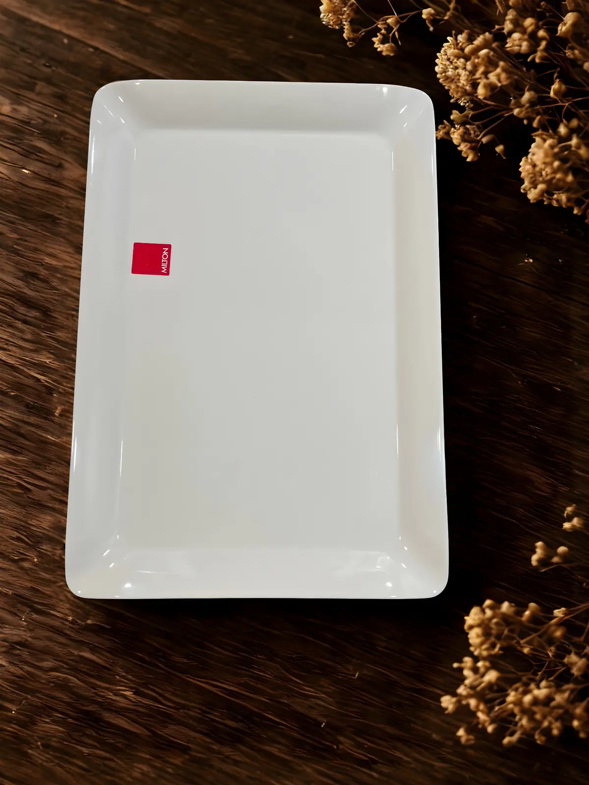 Milton Splender Melamine Serving Tray Xxl (Glossy White) M| Break Resistant | Premium 1