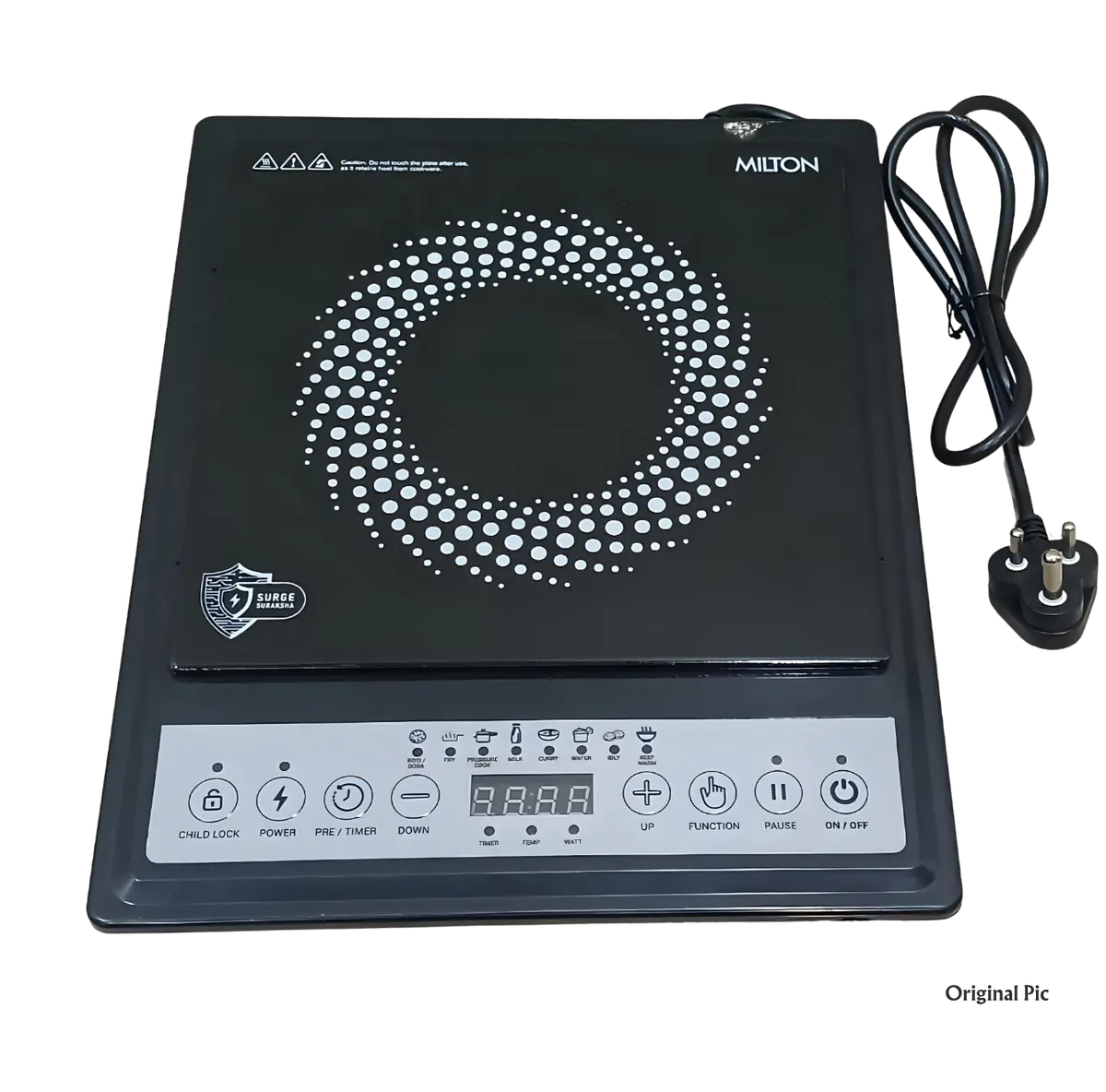 Milton Elio Induction Cooktop 1200 Watt | Soft Touch Push Button | 1 Year Warranty | 3 Year Coil Warranty 1