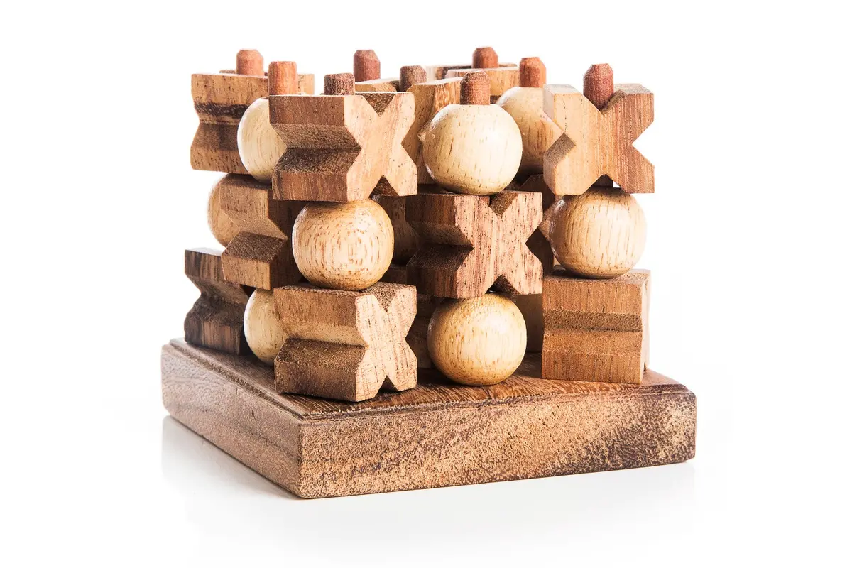 3D Tic Tac Toe - Wooden Xoxo Game 1