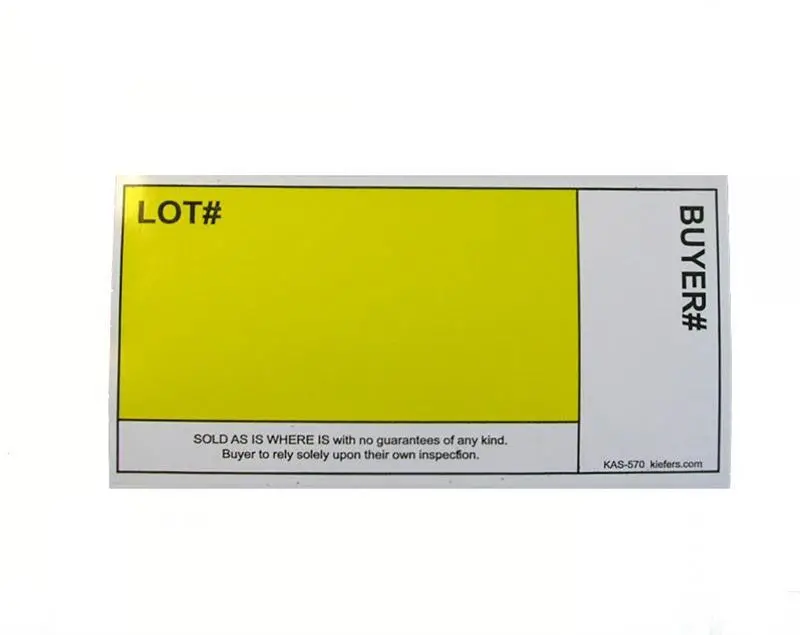 4" X 2" Indestructo Label - Large Lot # Area (500/Roll) 1