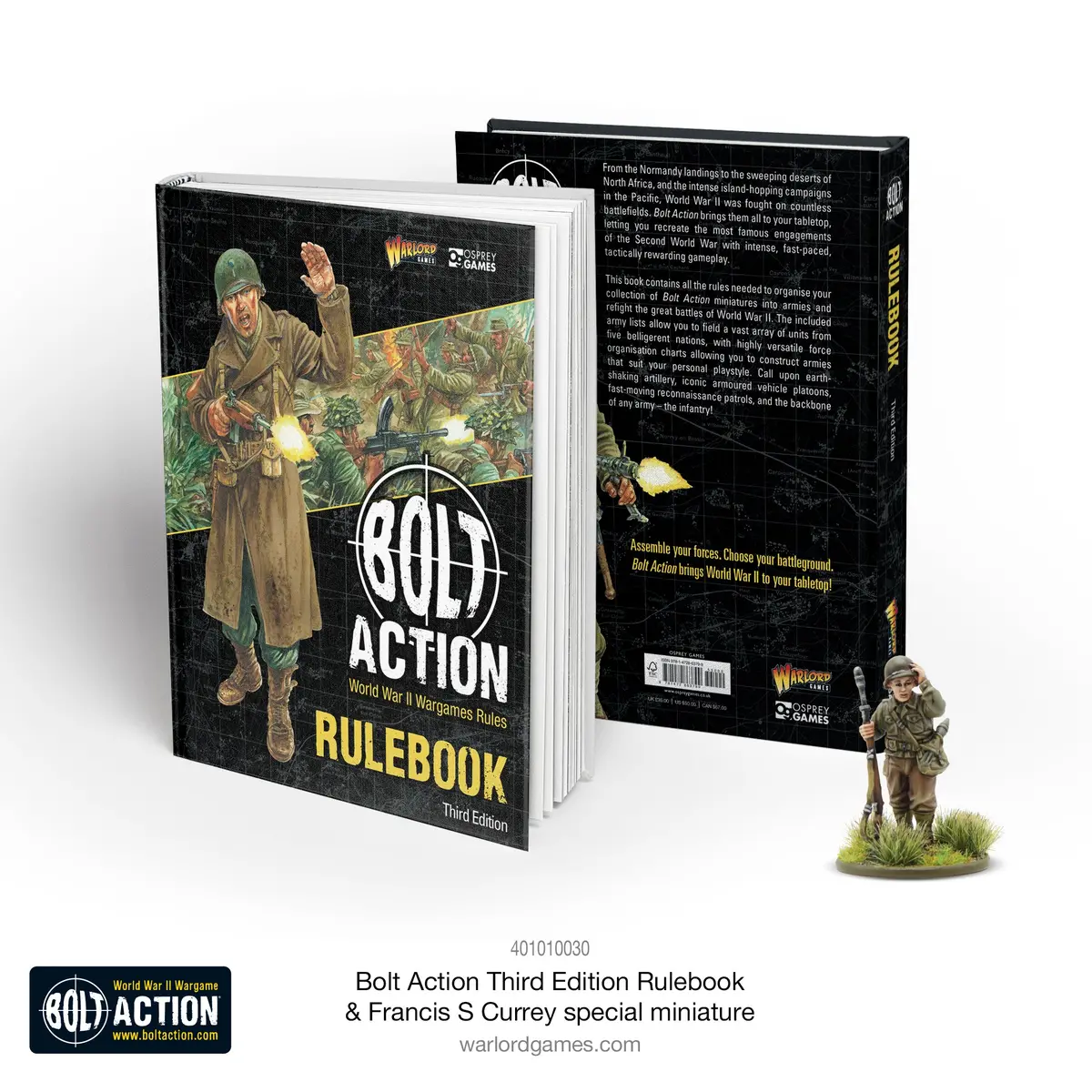 Bolt Action: Third Edition Rulebook With Francis S. Currey Special Miniature 1