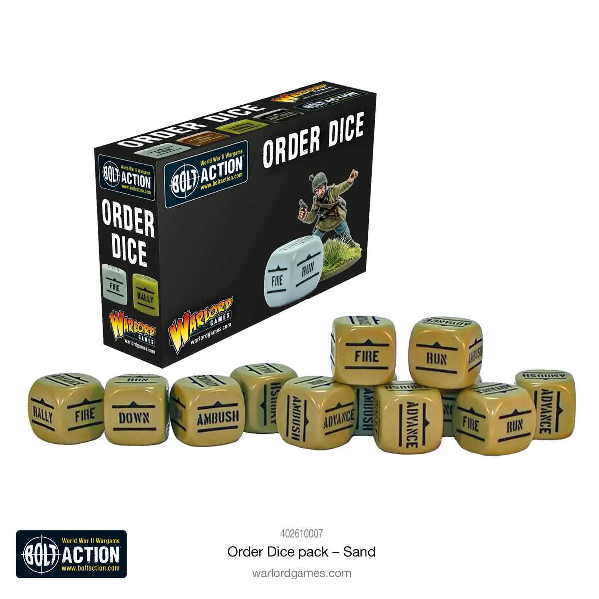 Bolt Action: Orders Dice Pack - Sand 1