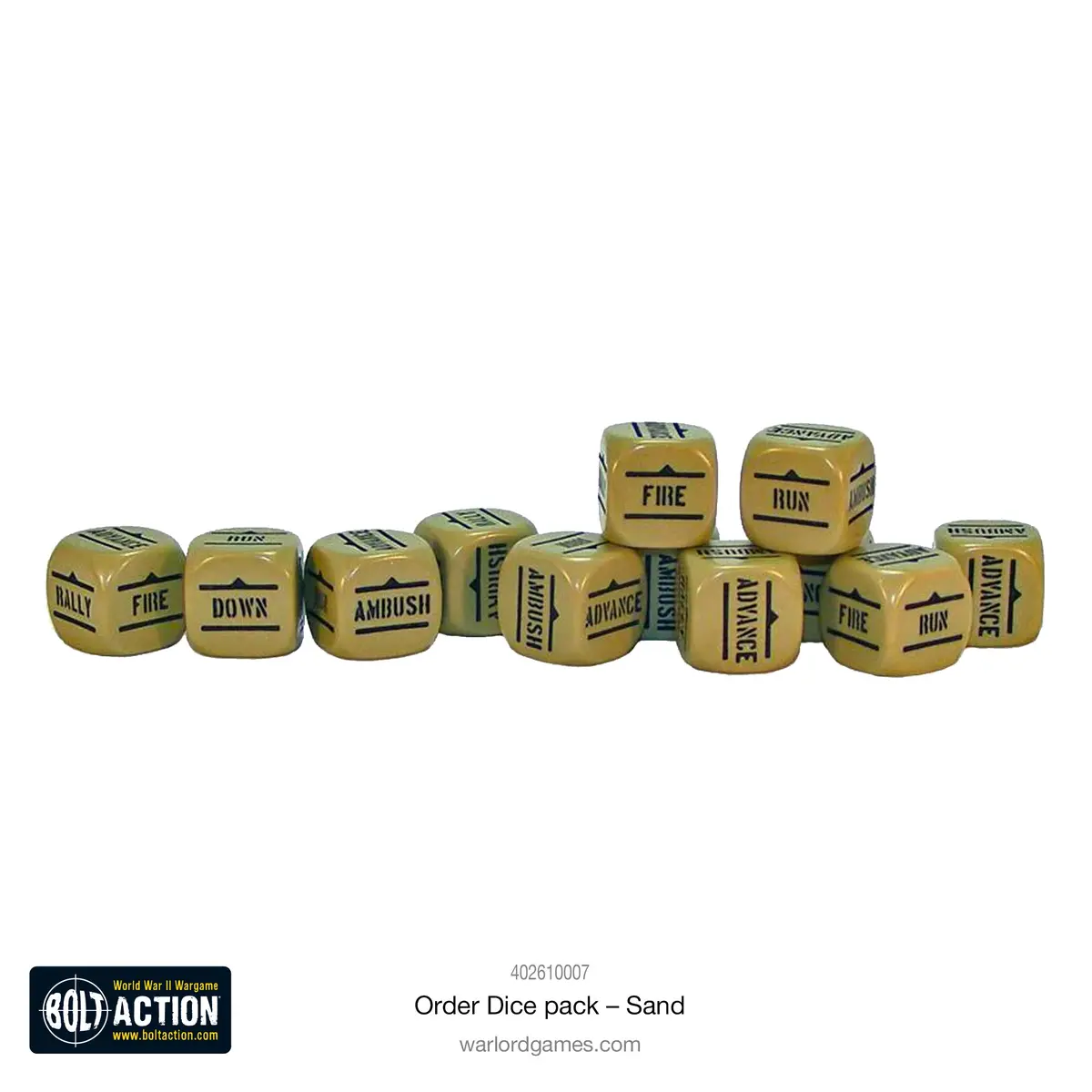 Bolt Action: Orders Dice Pack - Sand 2