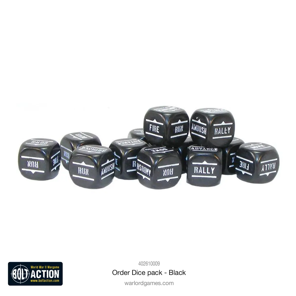 Bolt Action: Orders Dice Pack - Black 2