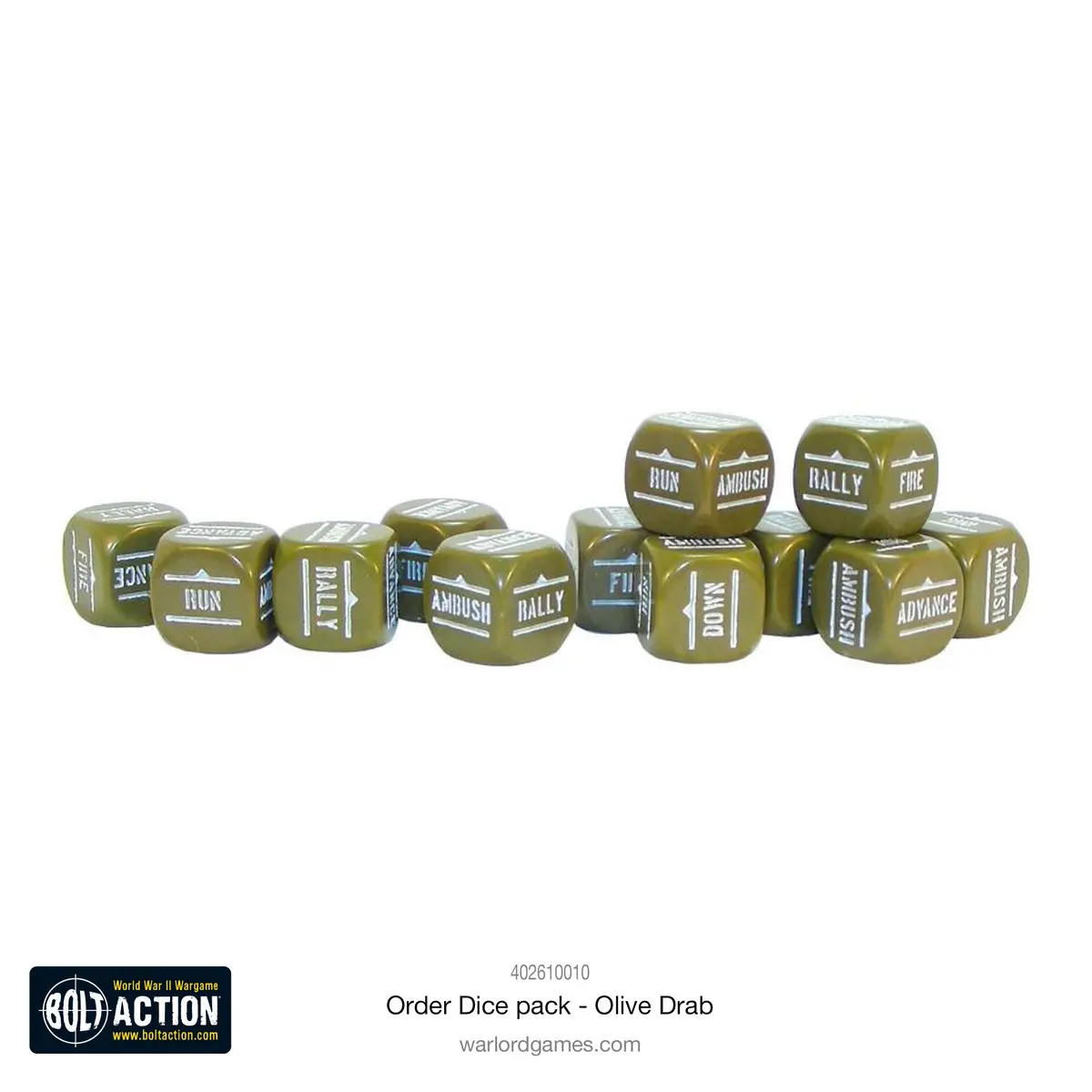 Bolt Action: Orders Dice Pack - Olive Drab 2