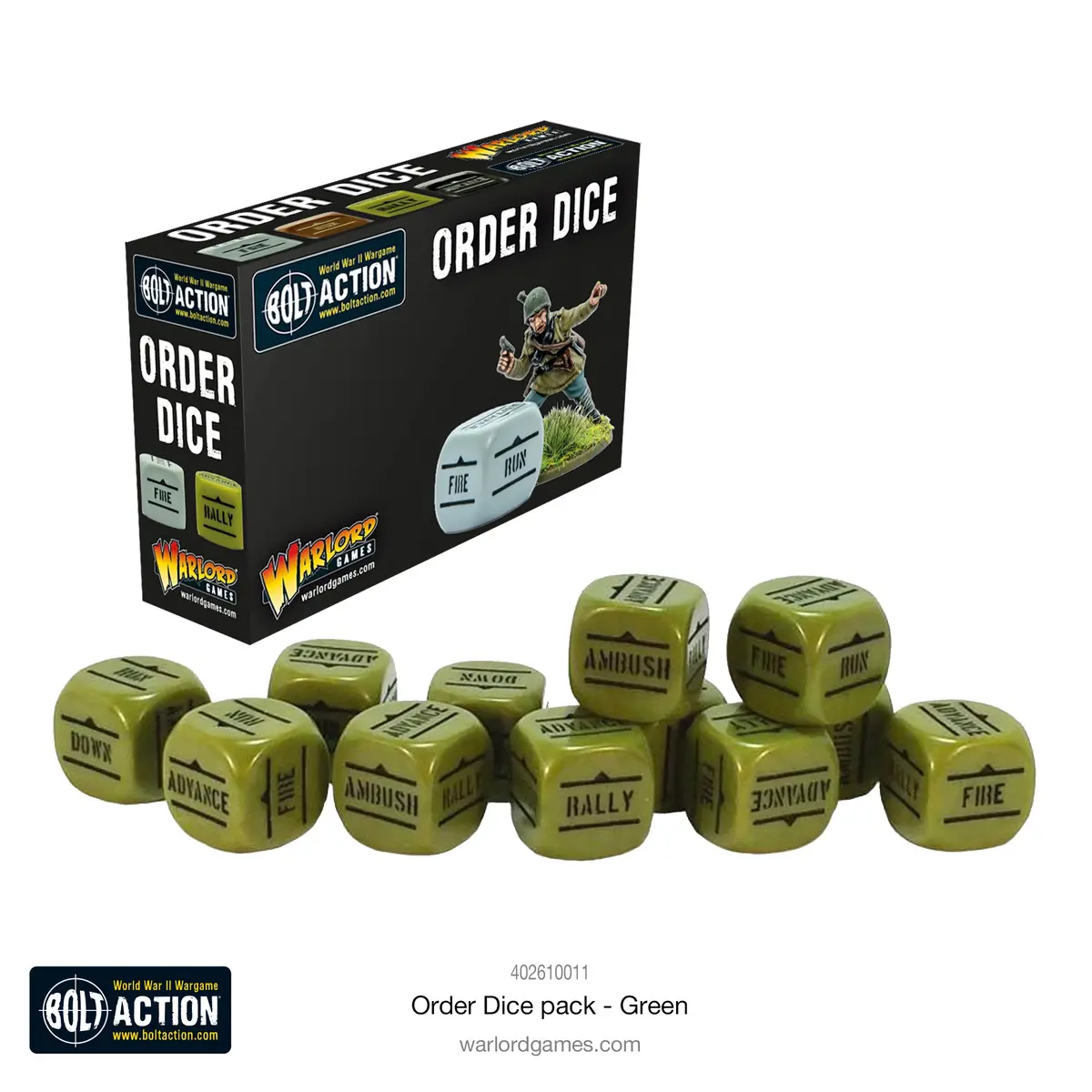 Bolt Action: Orders Dice Pack - Green 1