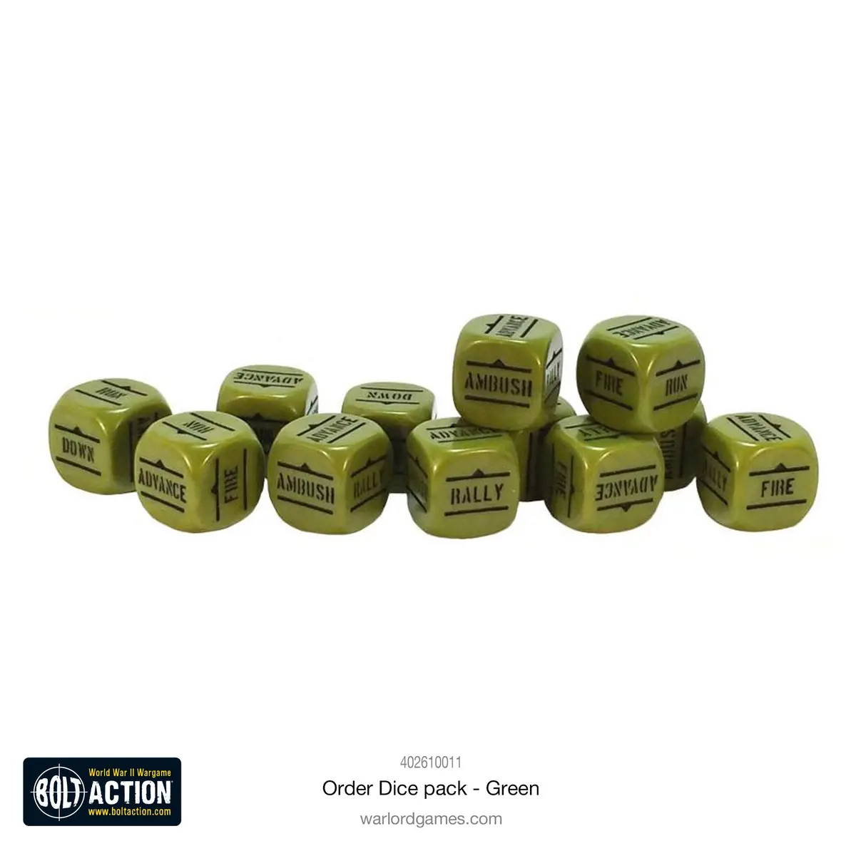 Bolt Action: Orders Dice Pack - Green 2