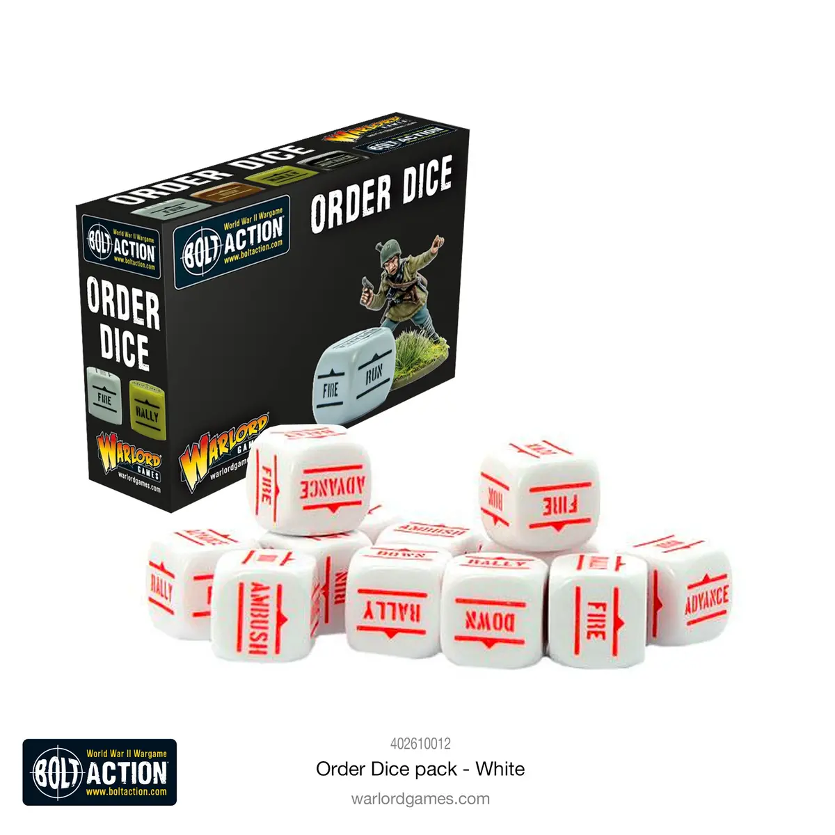 Bolt Action: Orders Dice Pack - White 1