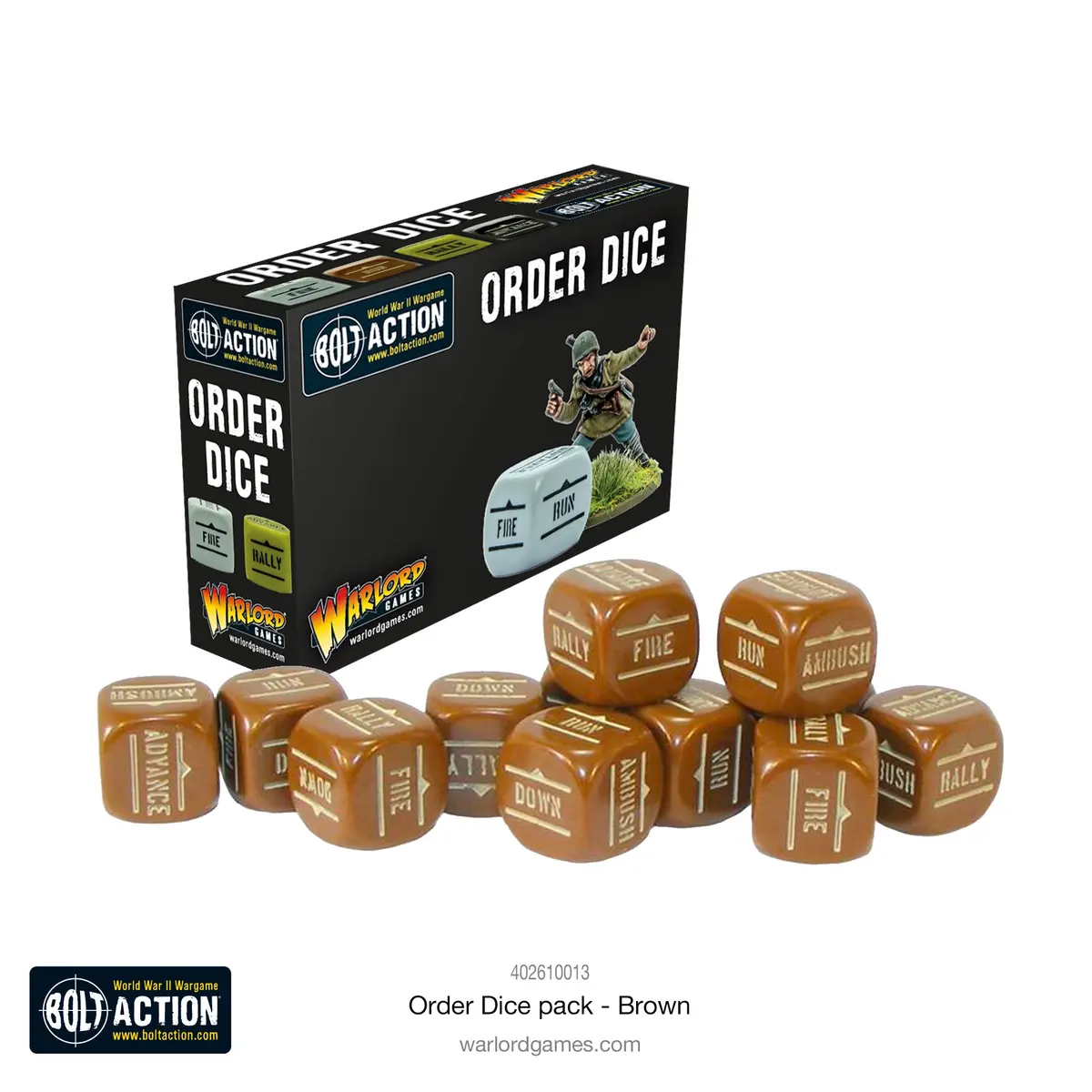 Bolt Action: Orders Dice Pack - Brown 1