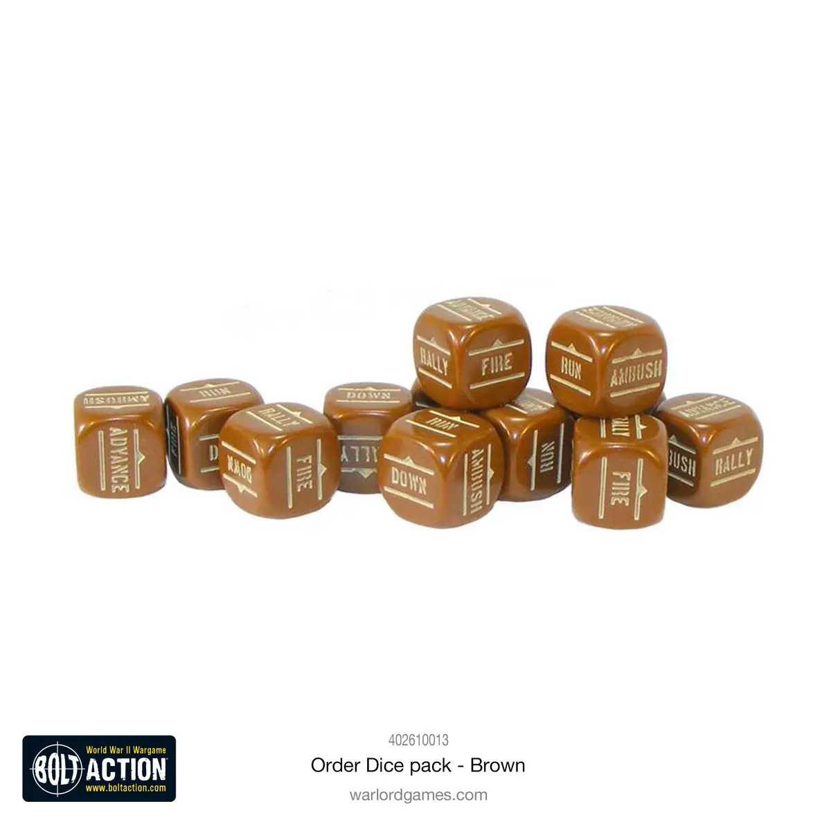Bolt Action: Orders Dice Pack - Brown 2