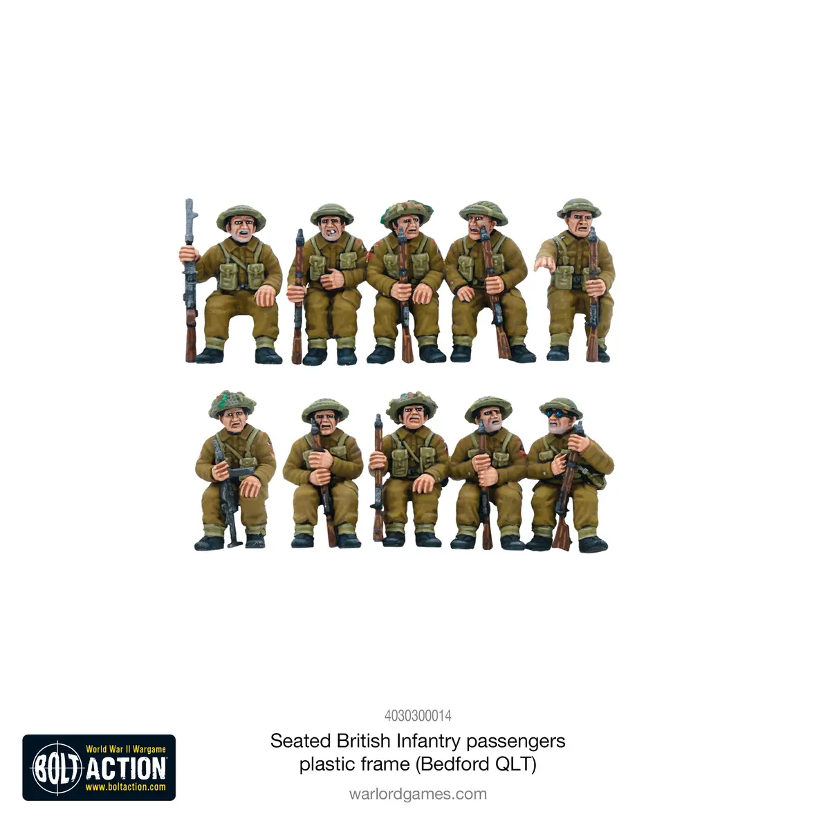 Seated British Infantry Passengers Plastic Sprue (Bedford Qlt) 2