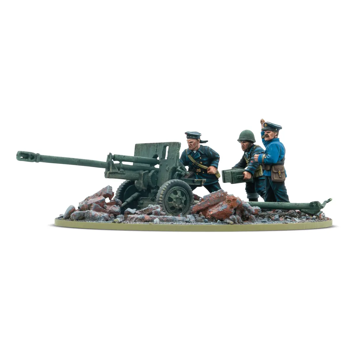 Zis-3 Divisional Gun With Soviet Naval Brigade Crew 1
