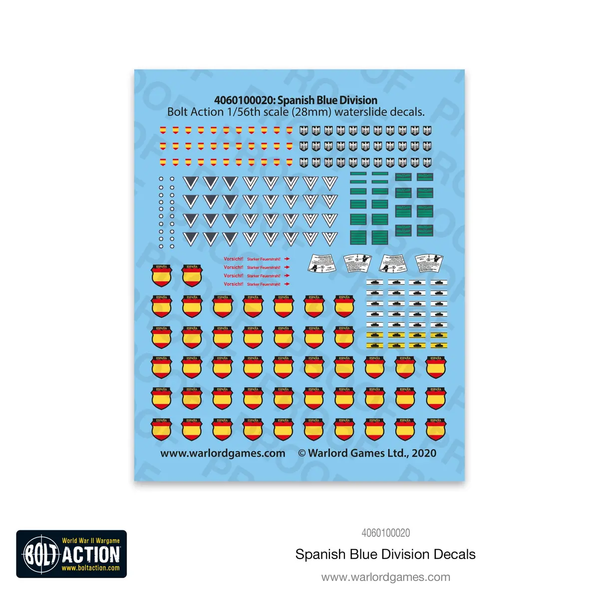 Spanish Blue Division Decals 1