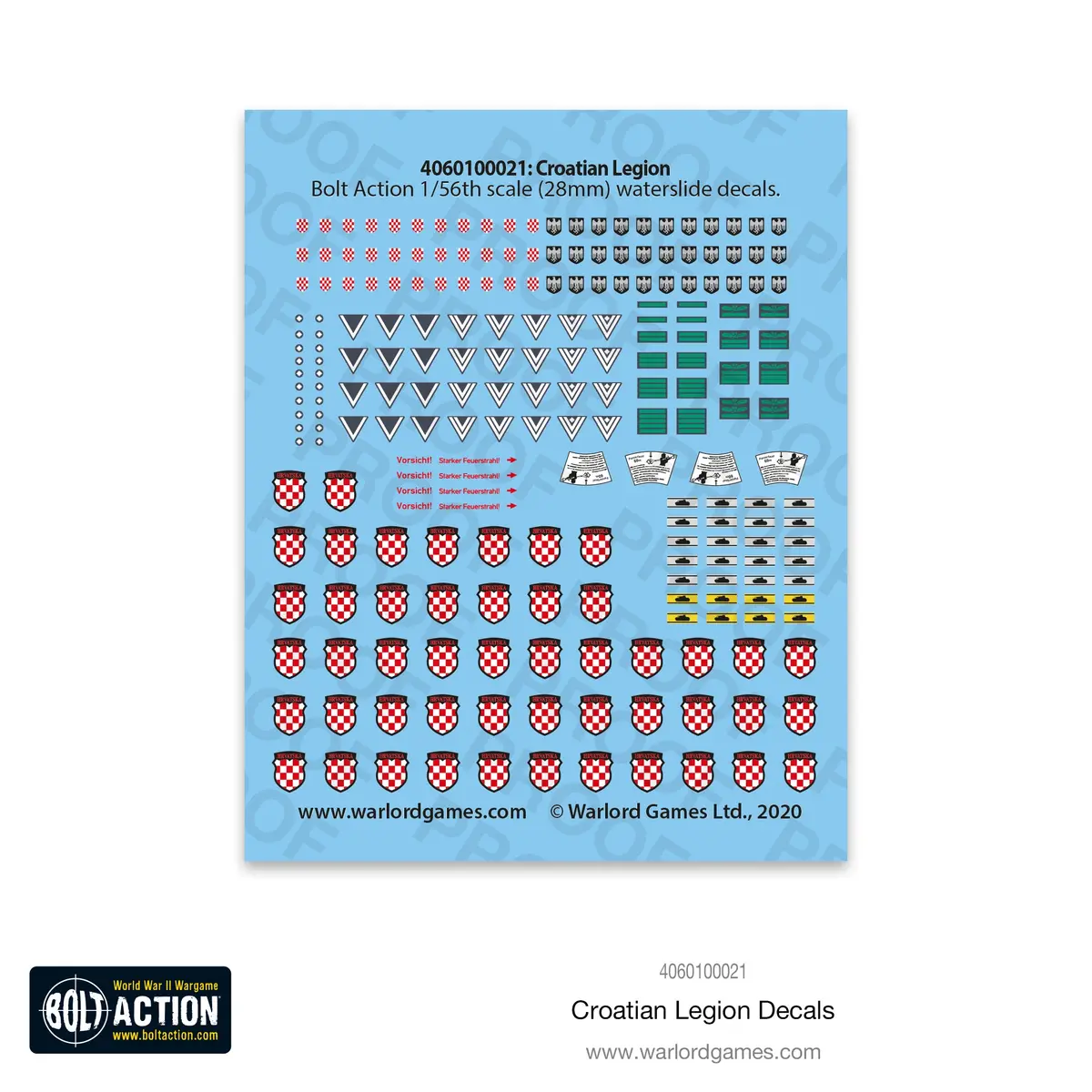 Croatian Legion Decals 1