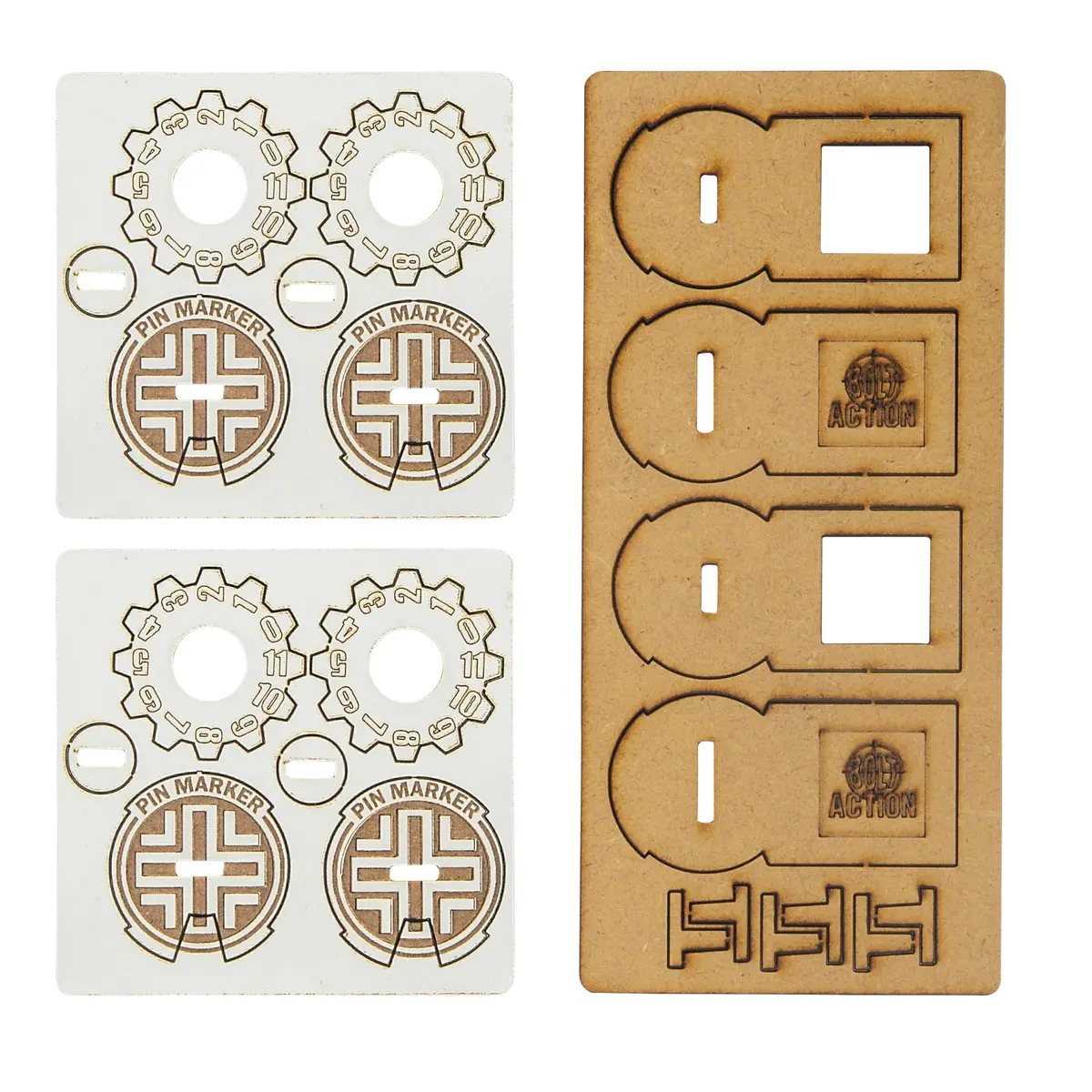 Bolt Action Mdf Unit Pin Markers - Germany 2