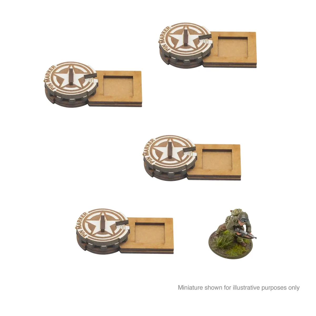Bolt Action Mdf Unit Pin Markers - Usa 1
