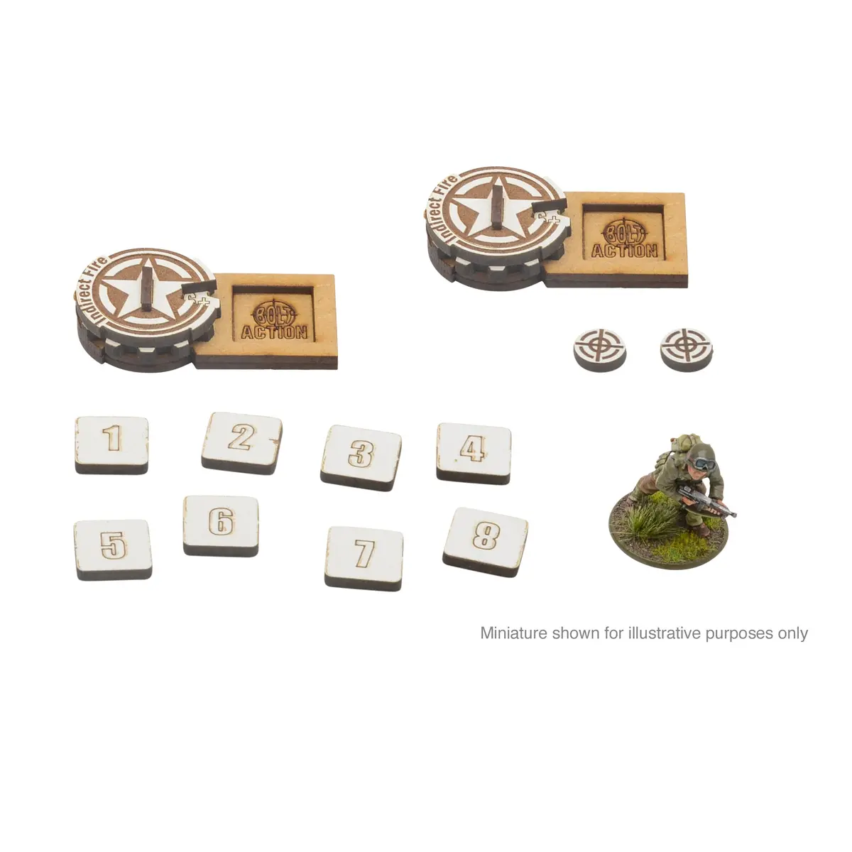 Bolt Action Mdf Artillery Zeroing In Markers- Usa 1