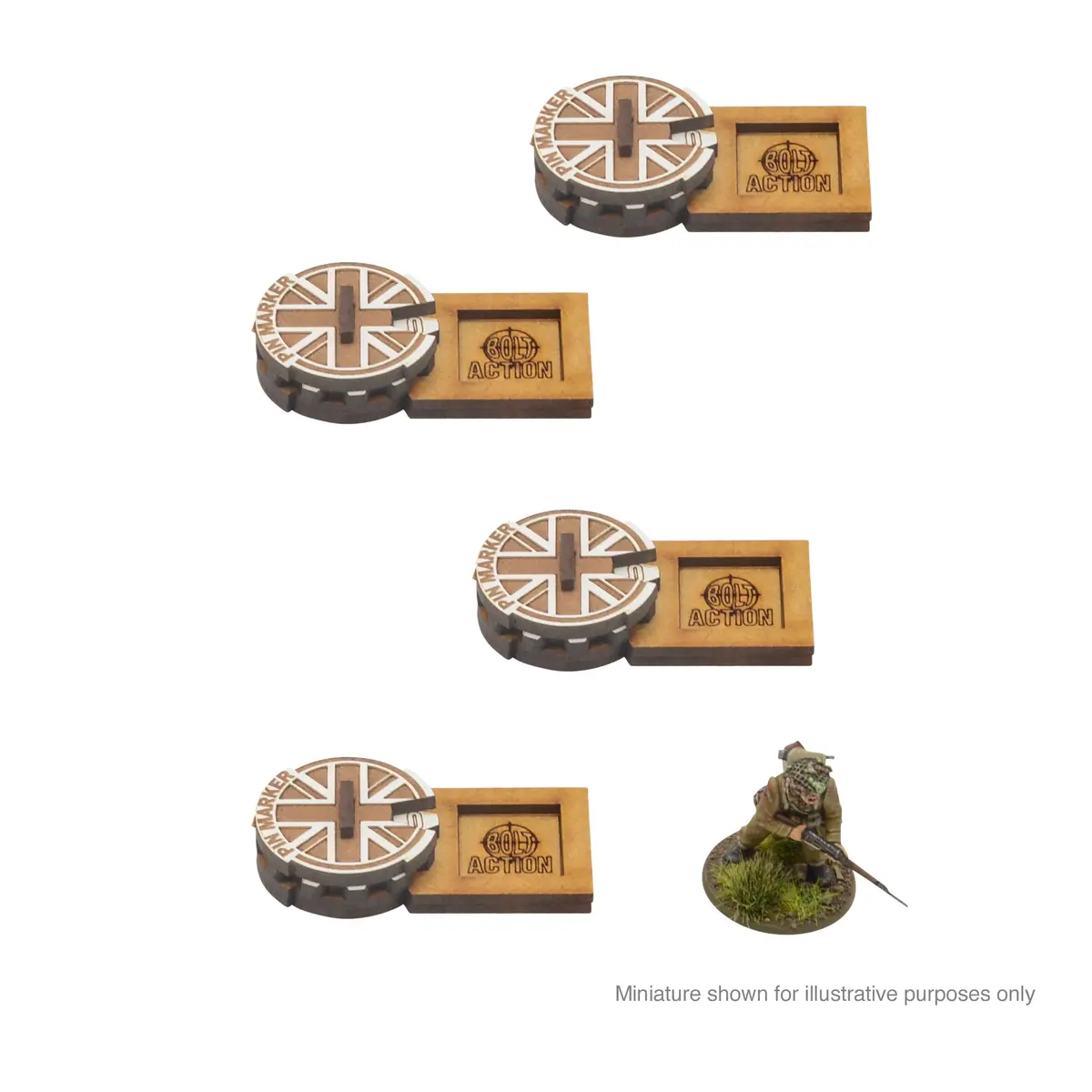 Bolt Action Mdf Unit Pin Markers - Great Britain 1
