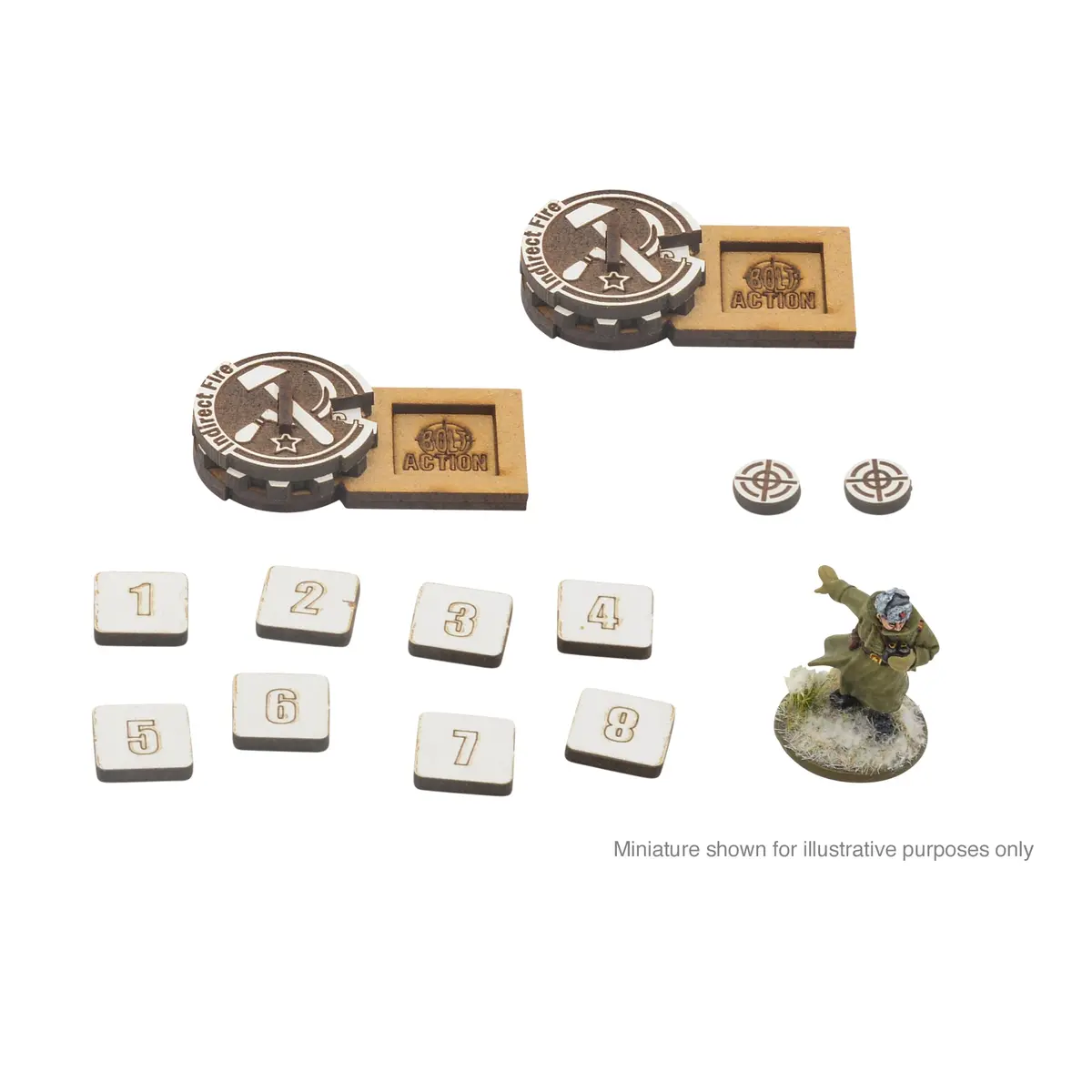 Bolt Action Mdf Artillery Zeroing In Markers - Soviet Union 1