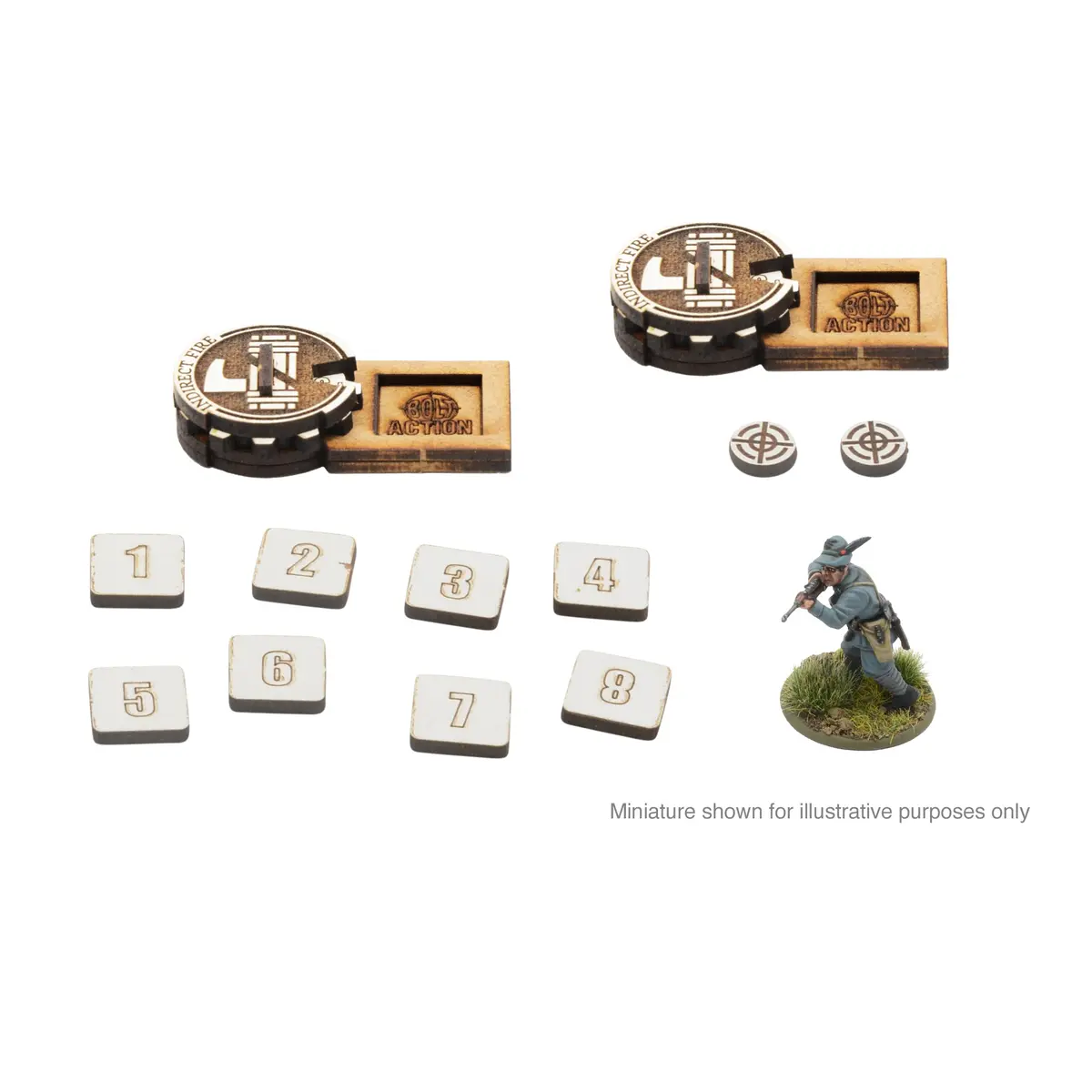Bolt Action Mdf Artillery Zeroing In Markers - Italy 1