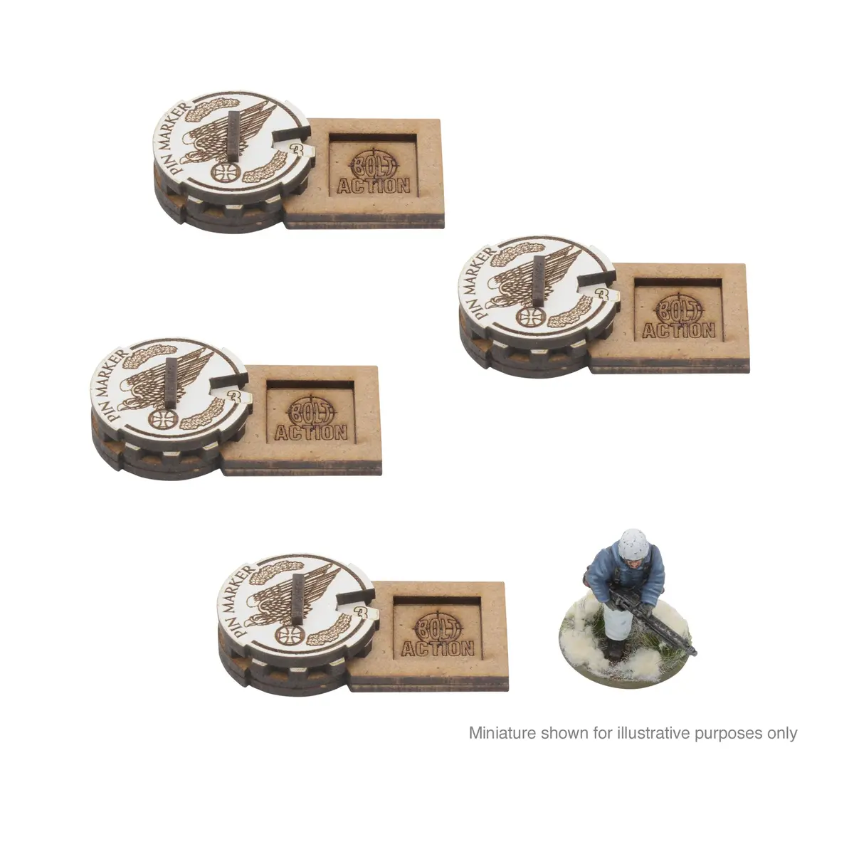Bolt Action Mdf Unit Pin Markers - Fallschirmjäger 1