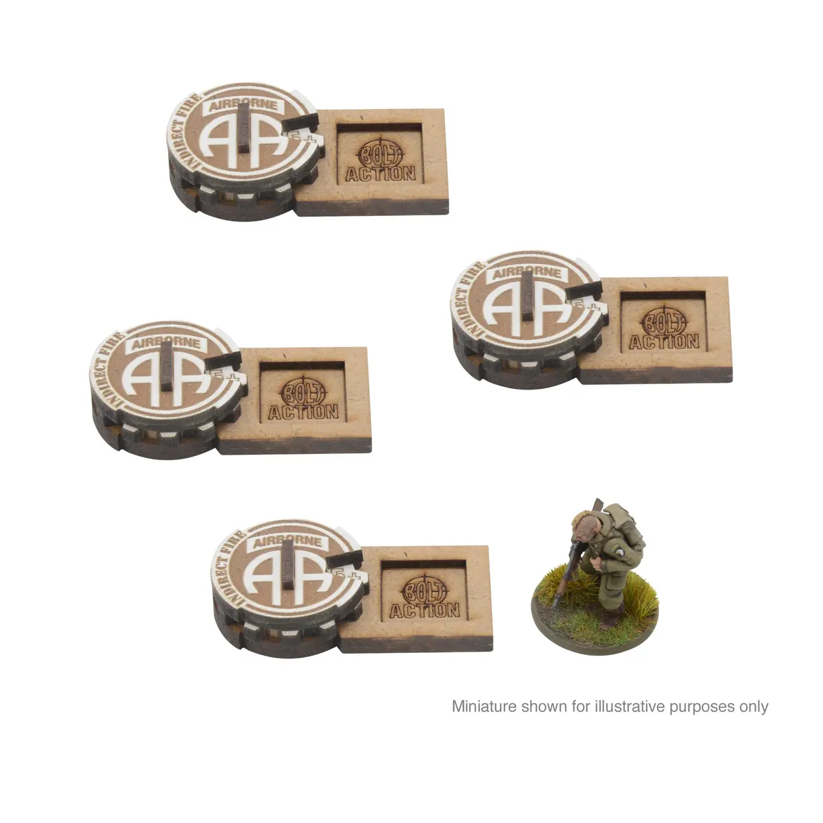 Bolt Action Mdf Unit Pin Markers - 82Nd American Airborne 'All American' 1