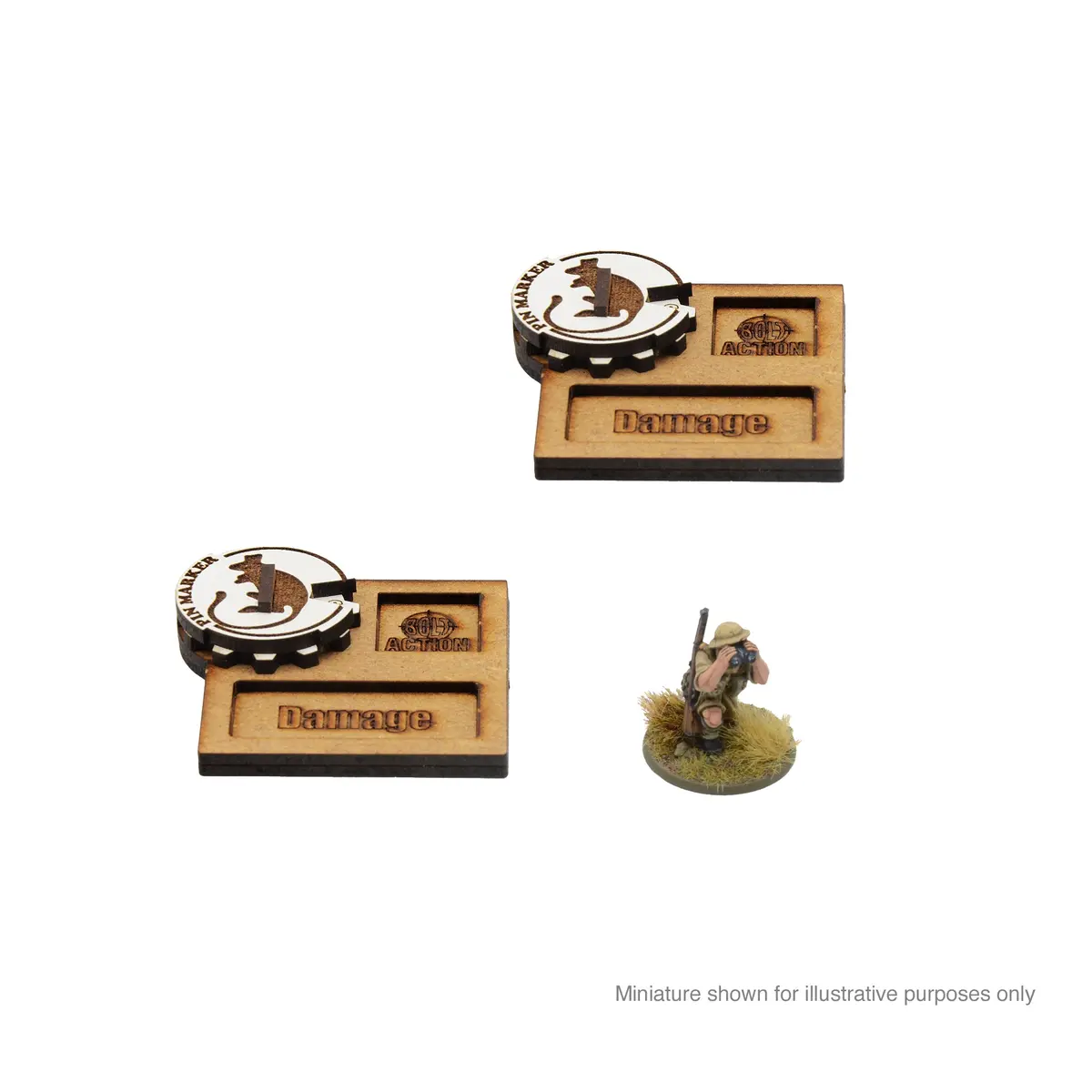 Bolt Action Mdf Vehicle Pin Markers - British 8Th Army 'Desert Rats' 1