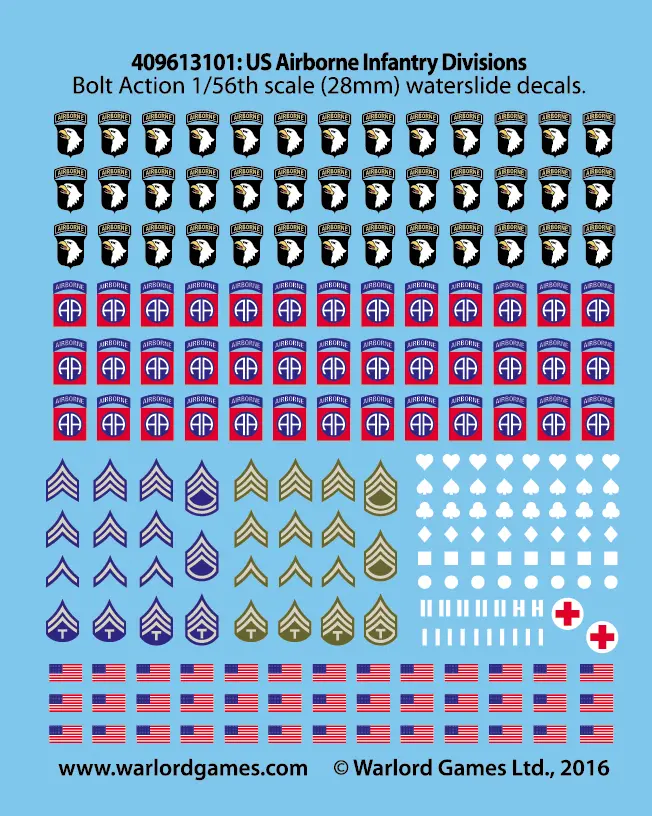 Us Airborne Decal Sheet 1