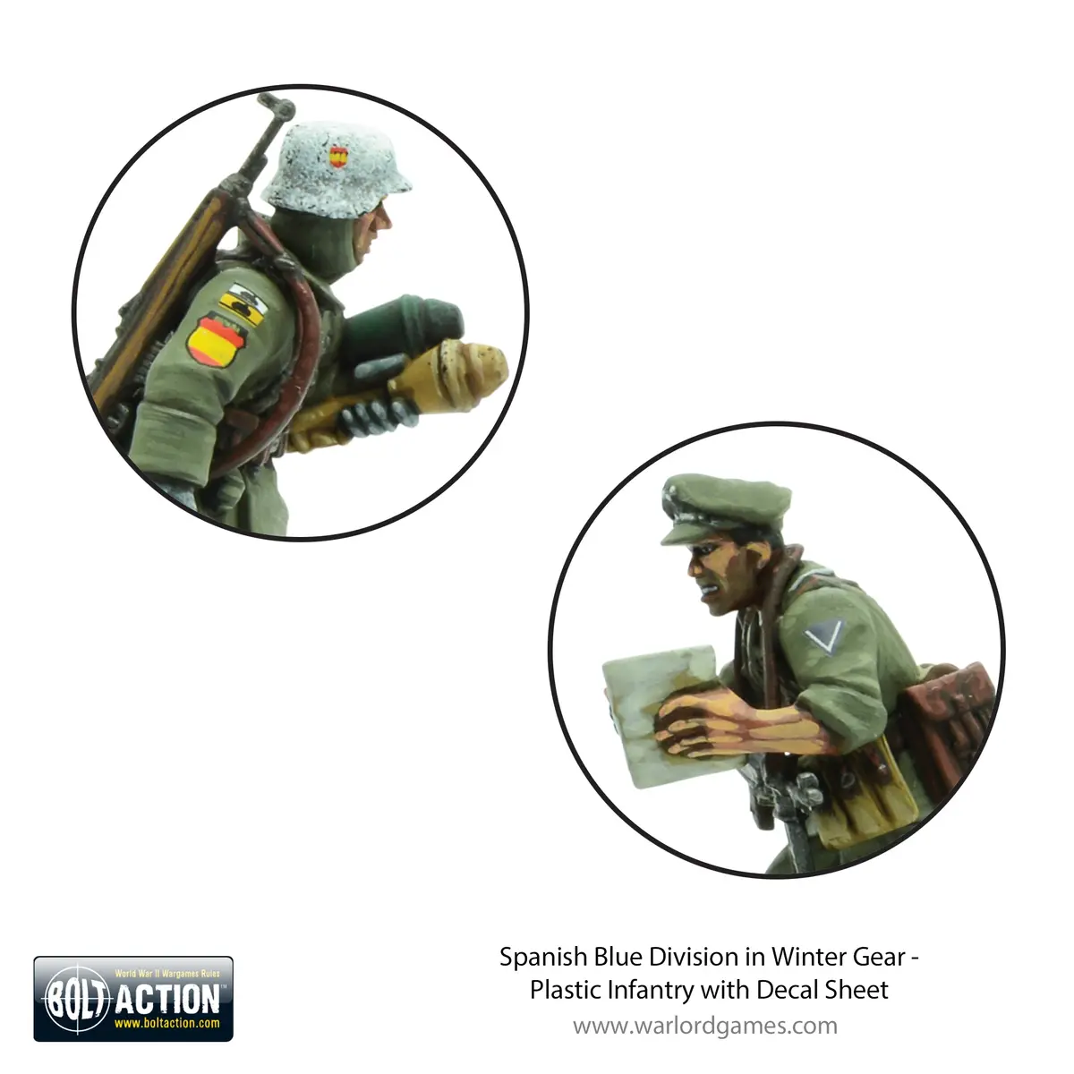Spanish Blue Division In Winter Gear - Plastic Infantry With Decal Sheet 2
