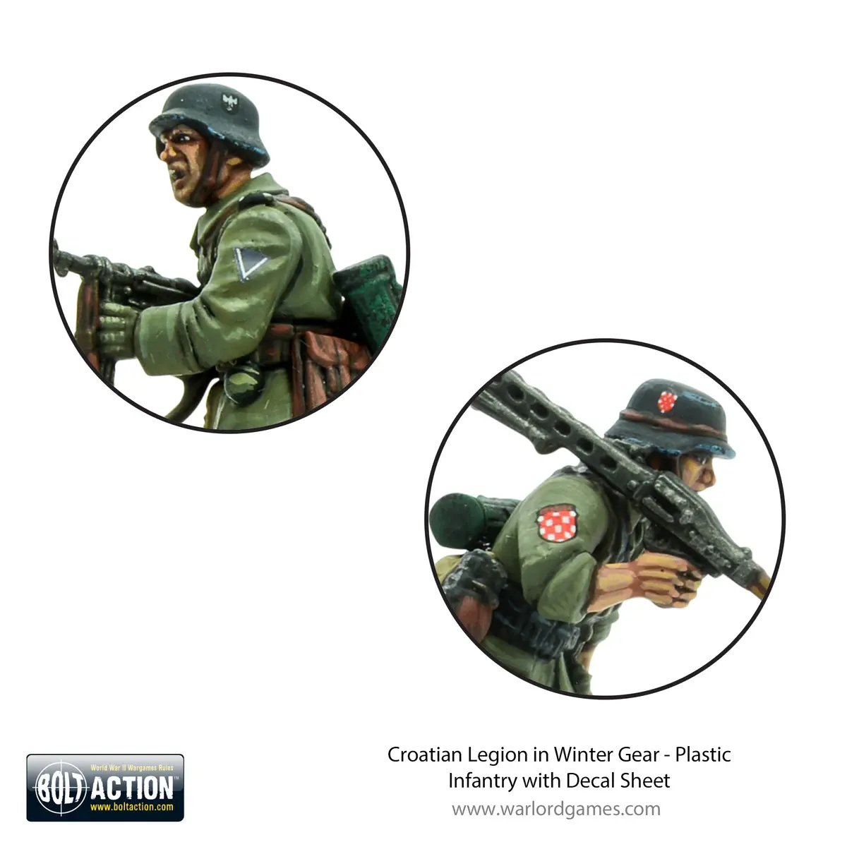 Croatian Legion In Winter Gear - Plastic Infantry With Decal Sheet 2