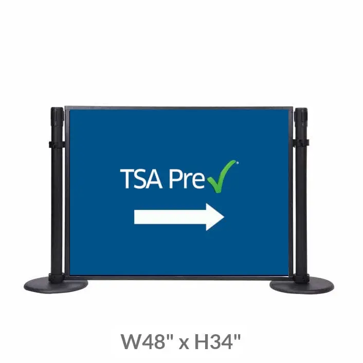 Post & Panel Barrier - 4' Ft. Standard Height, Black (W48" X H34") 1