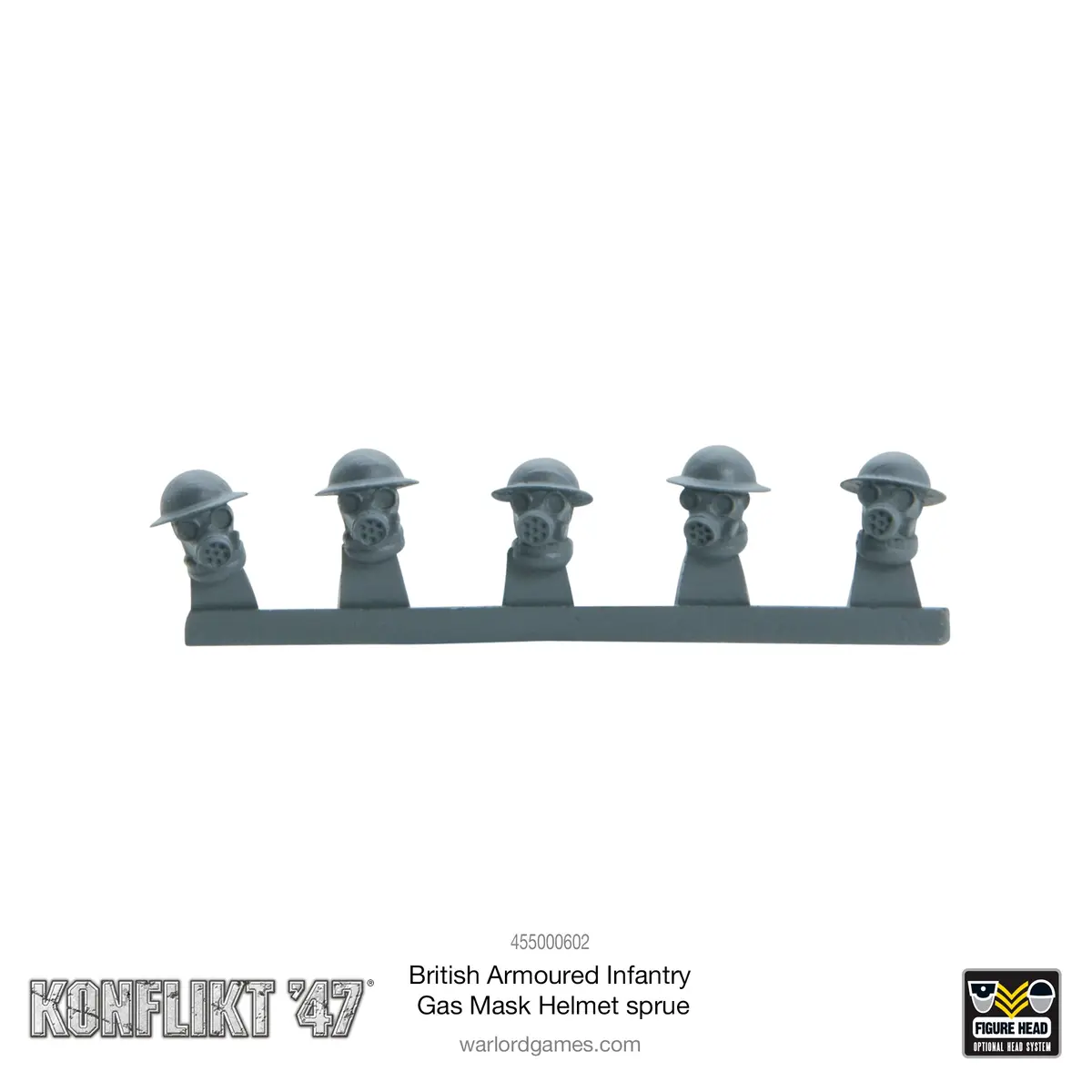 British Armoured Infantry Gas Mask Helmet Sprue 1