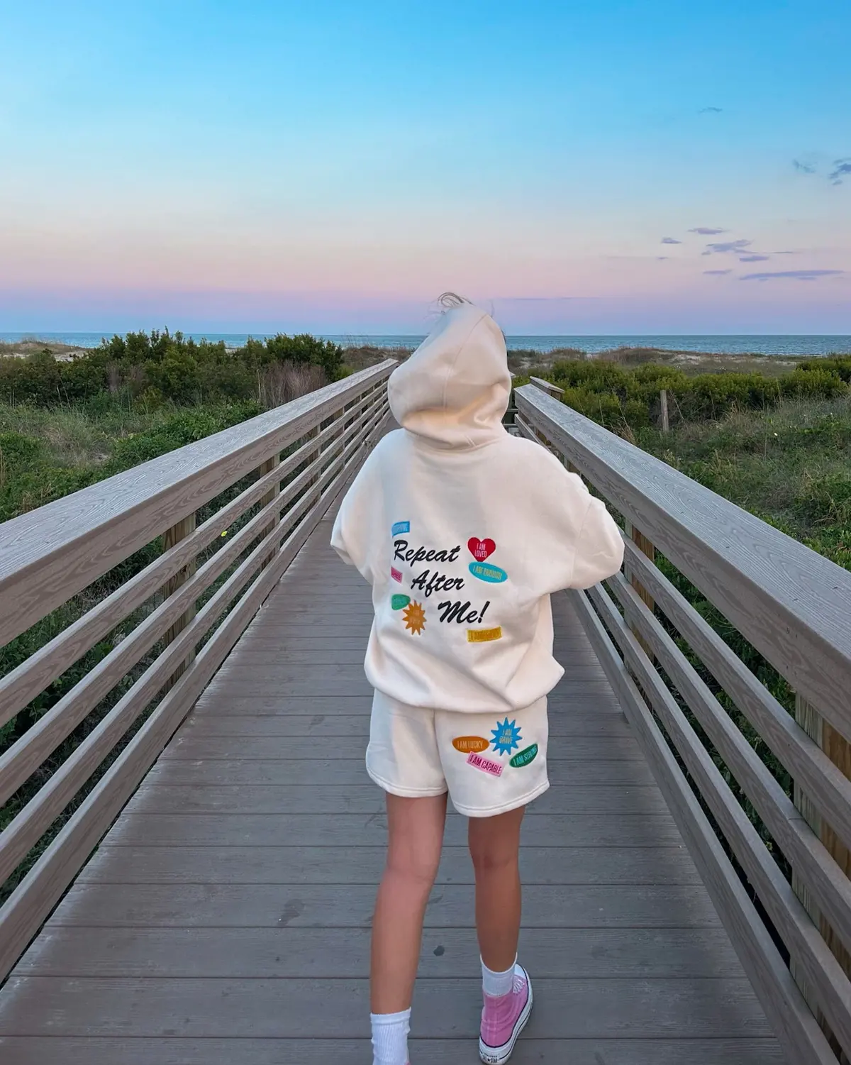 Repeat After Me Patchwork Hoodie 1