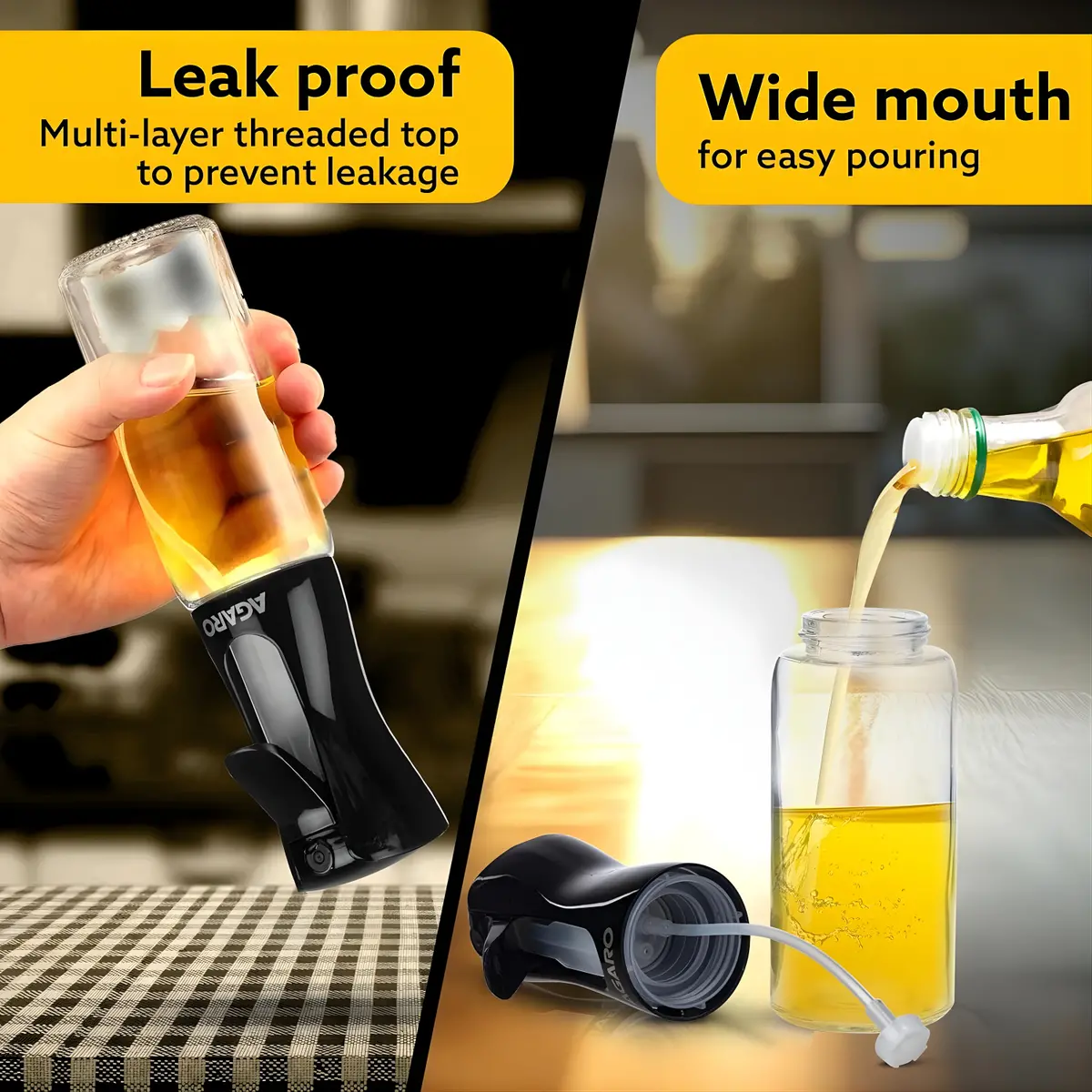Agaro Elegant Oil Sprayer For Cooking, 200 Ml, Glass Body, Refillable Cooking Oil Spray Bottle, Oil Spritzer ! 2