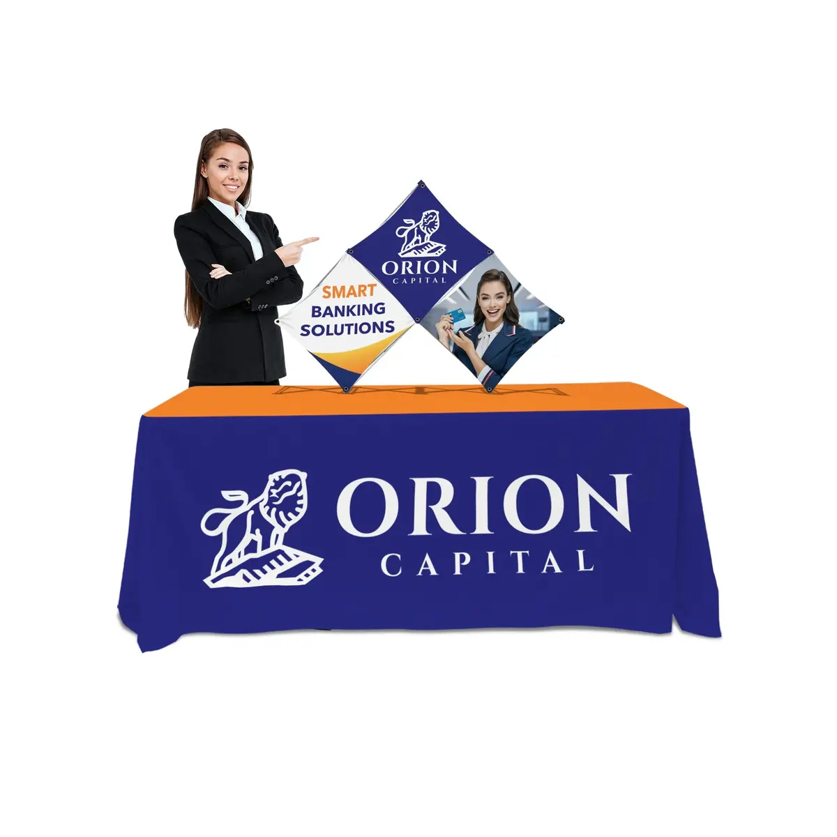 Custom Table Top Pop-Up Display - (3 Panel Pyramid) 2