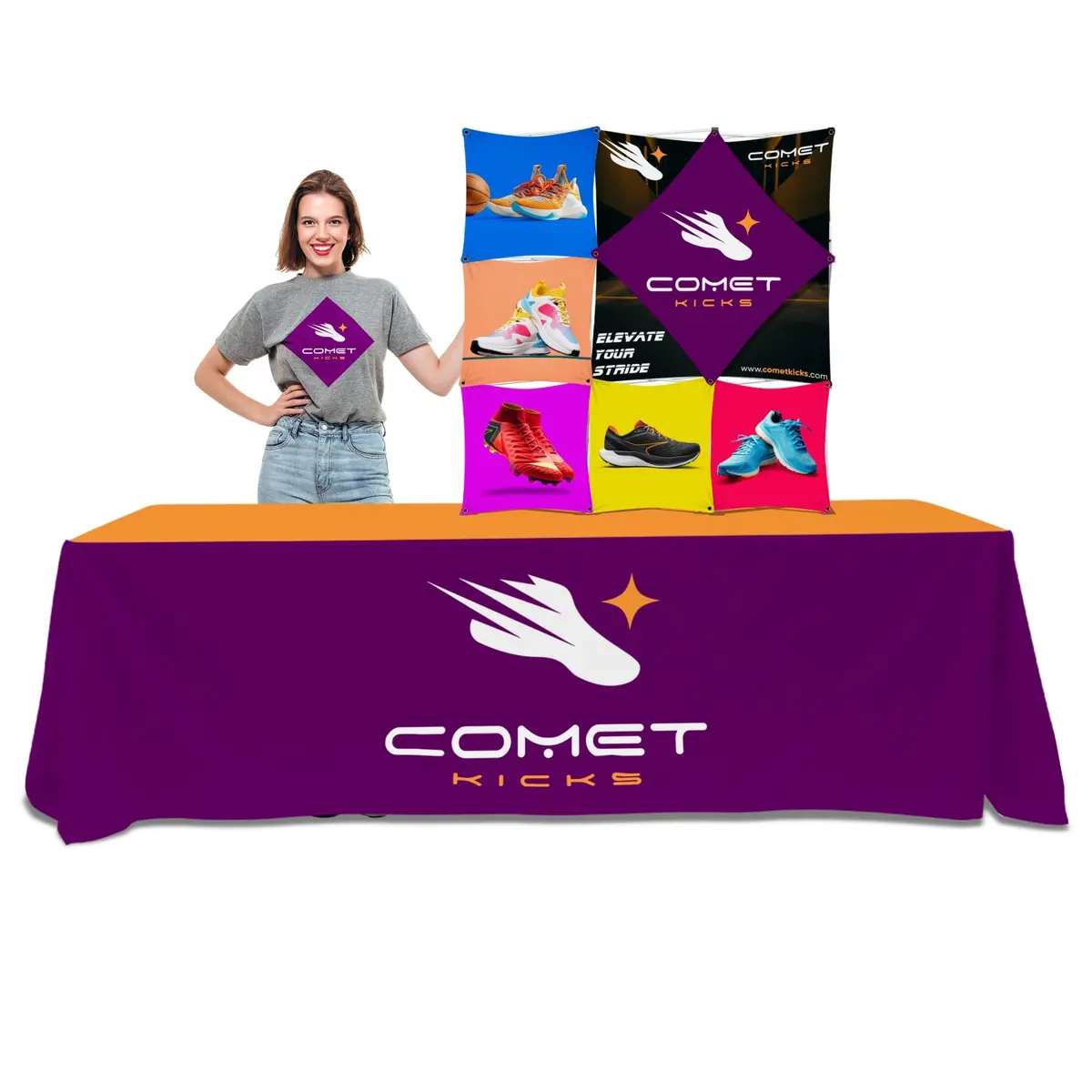 Custom Table Top Pop-Up Display - (3X3 - 7 Panel) 3