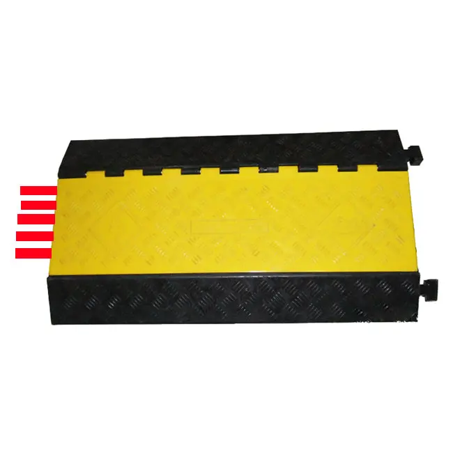 5-Channel Rubber Cable Protector Ramp Heavy Duty 30 Tons 1