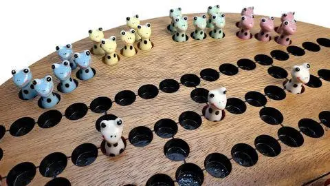 Barricade (Malefiz) - Large Round With Ceramic Frogs 2