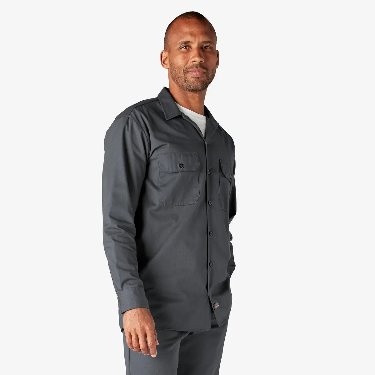 Long Sleeve Work Shirt, Charcoal Gray 4
