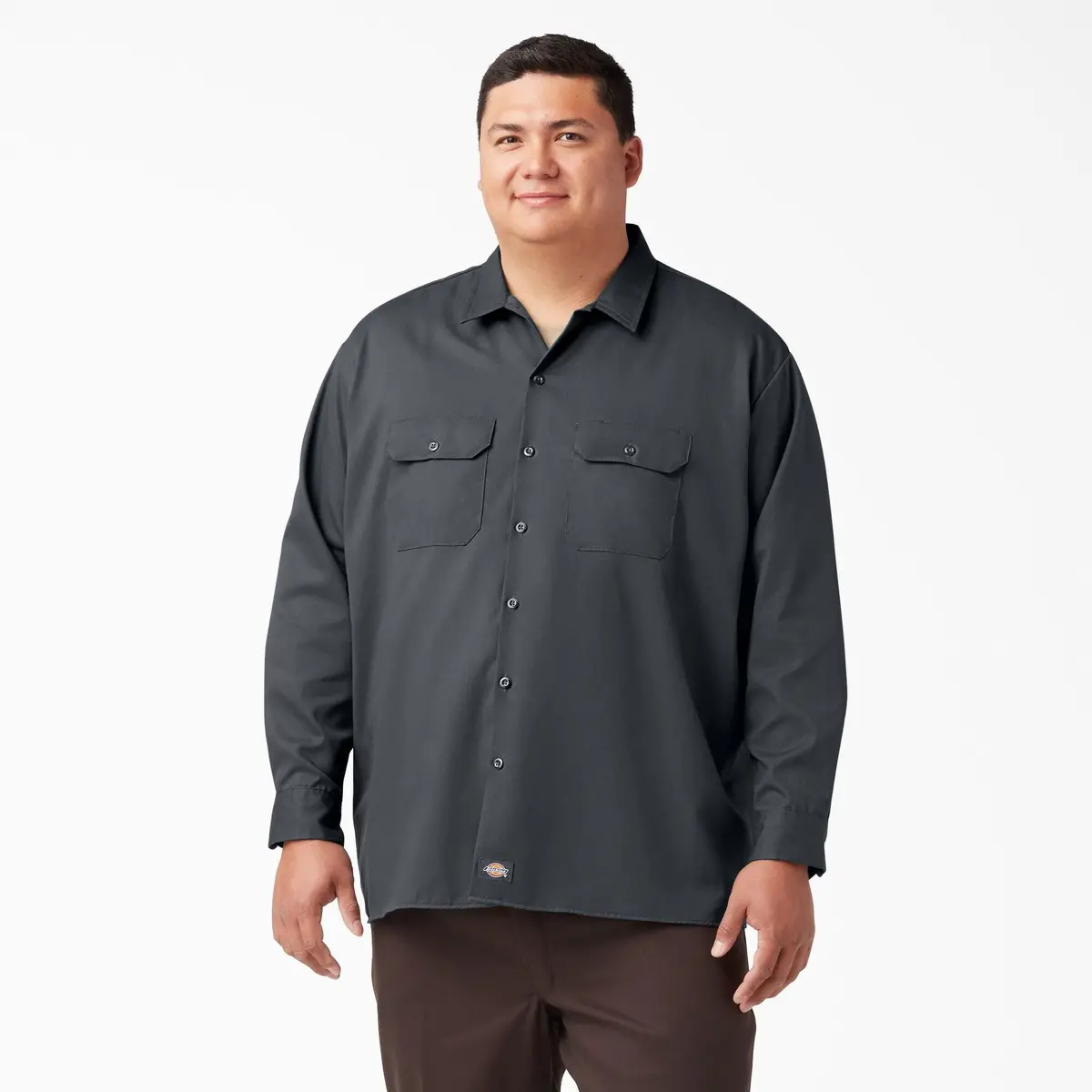 Long Sleeve Work Shirt, Charcoal Gray 5