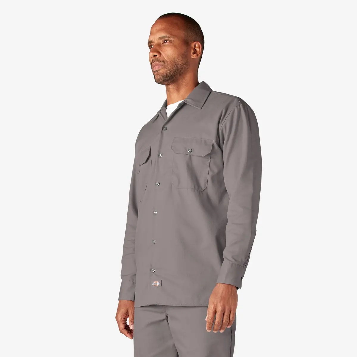 Long Sleeve Work Shirt, Silver 3