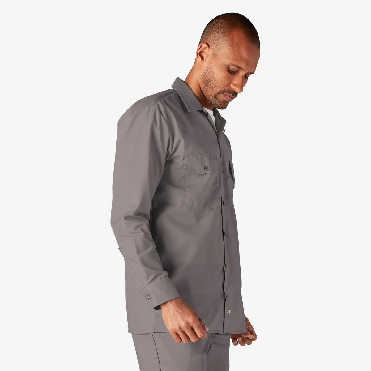 Long Sleeve Work Shirt, Silver 4